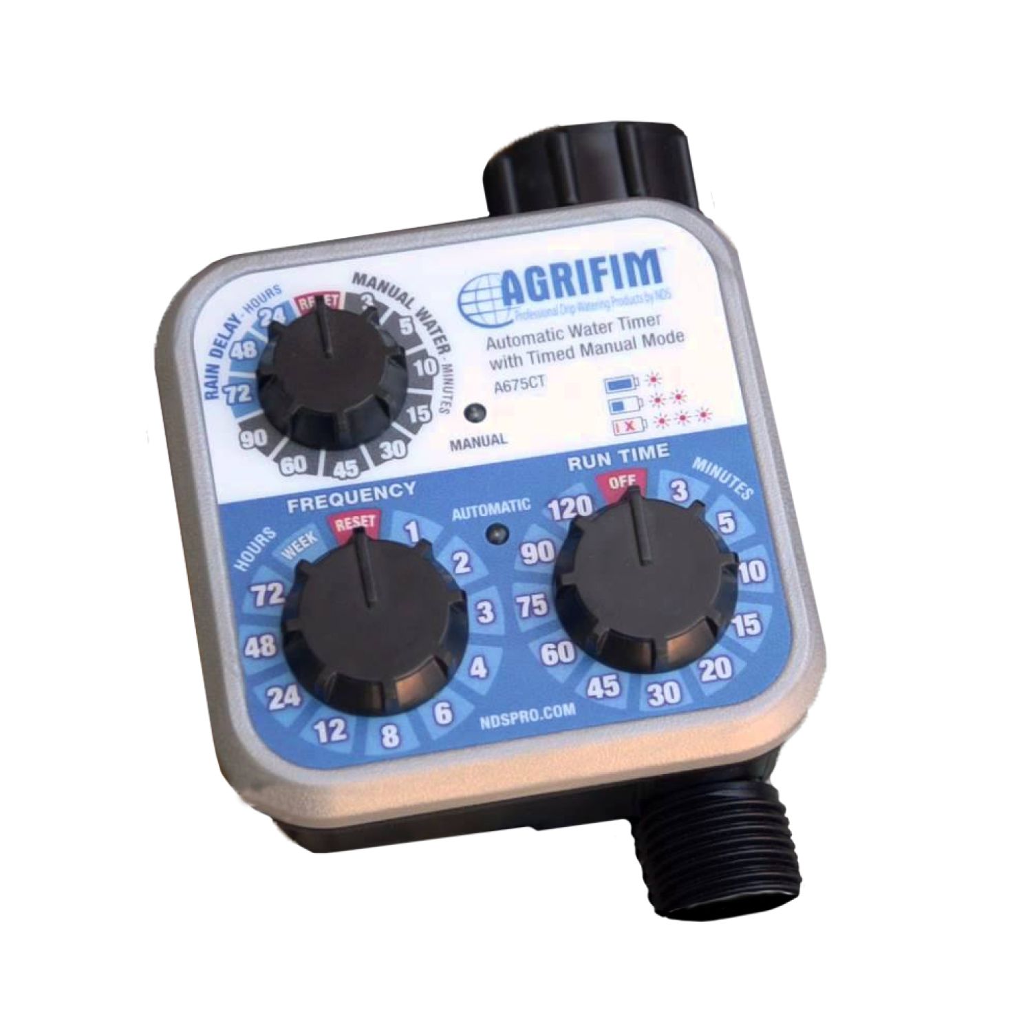 Agrifim  Raindrip R675CT 3-Dial Automatic Water Timer, 1 Zone, 120 min