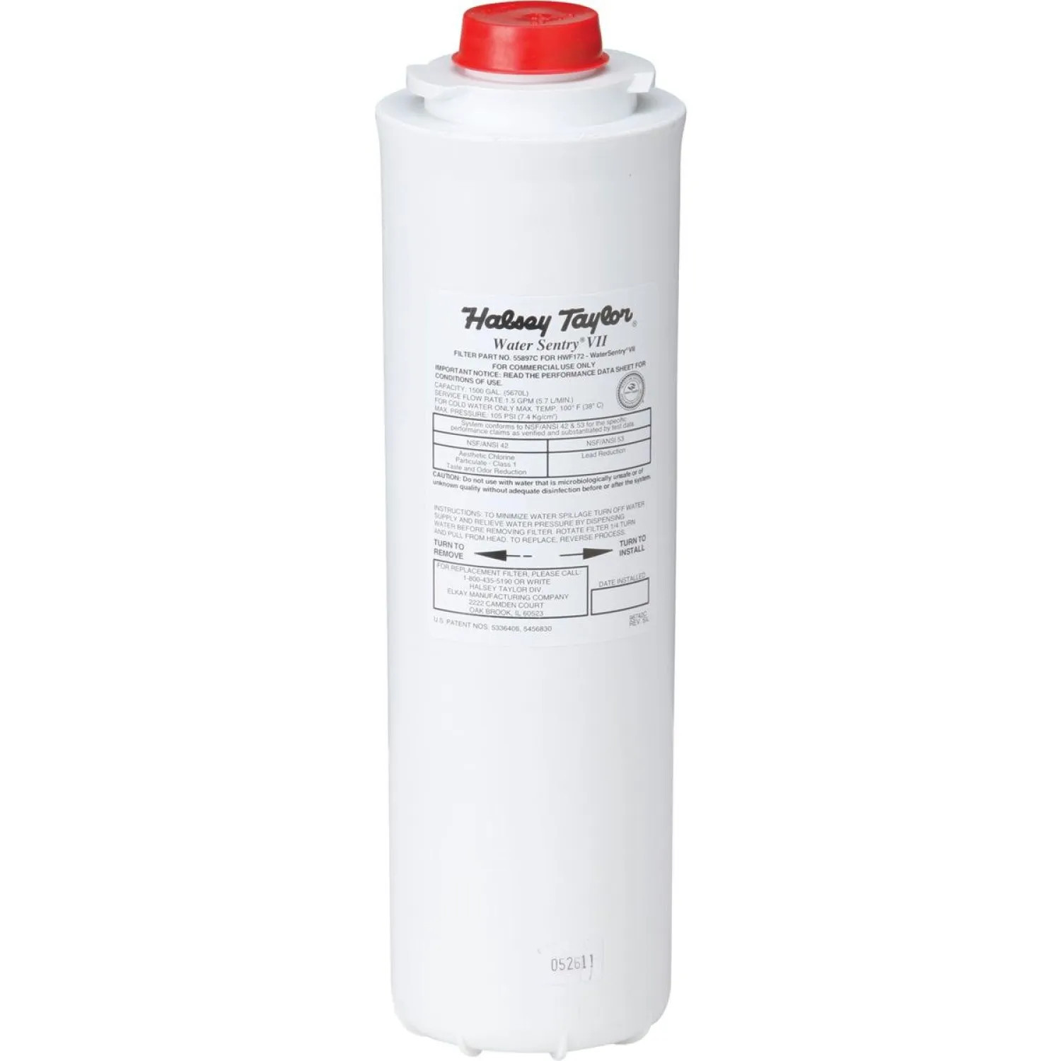 Elkay 55898C Elkay 55898C WaterSentry Plus Replacement Filter for Bottle Fillers, Halsey Taylor
