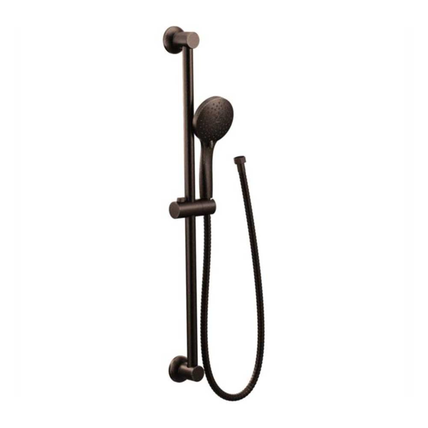 Moen 3558EPORB Moen 4-3/8in Five-Function Hand Shower with 30in Slide Bar, Round, Eco-Performance, 1.75 GPM, WaterSense, 69in Spiral Hose, Oil Rubbed Bronze - 3558EPORB