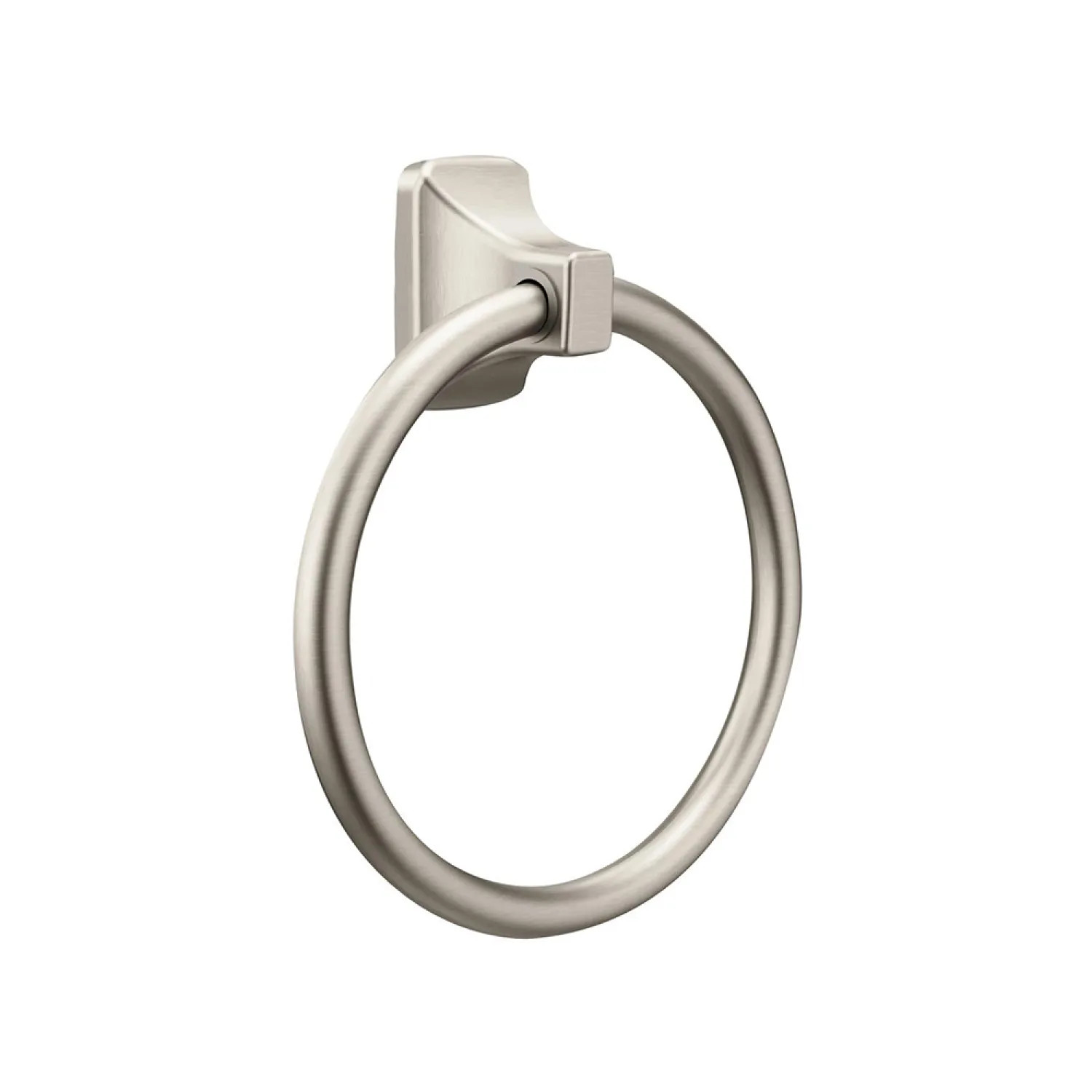 Moen P5860BN Moen Contemporary Round Wall Mounted Towel Ring, Brushed Nickel - P5860BN