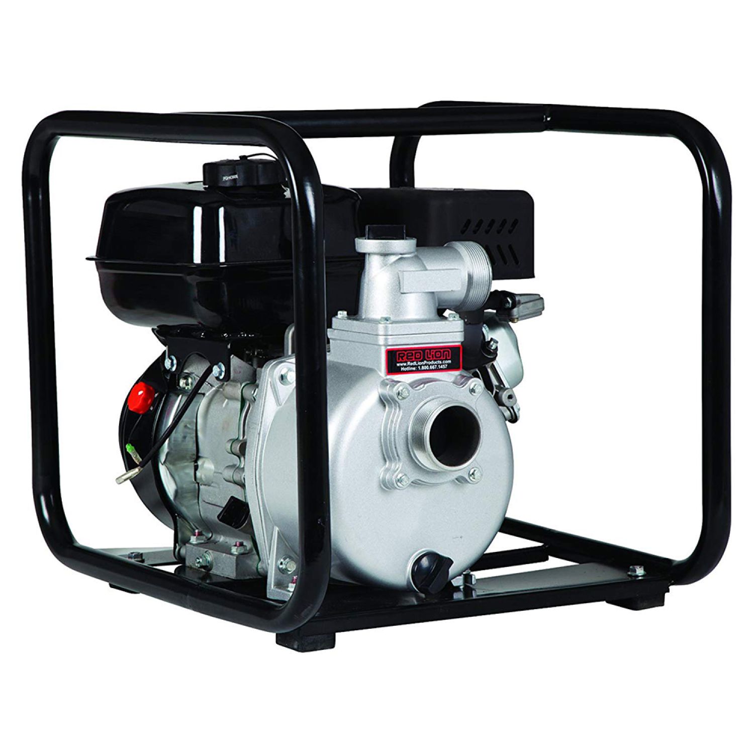 Red Lion 617034 Red Lion Aluminum Engine-Driven Semi-Trash Pump with 4 Stroke OHV (208cc) Engine, 92' Max Head, 150 GPM, Self-Priming, 2