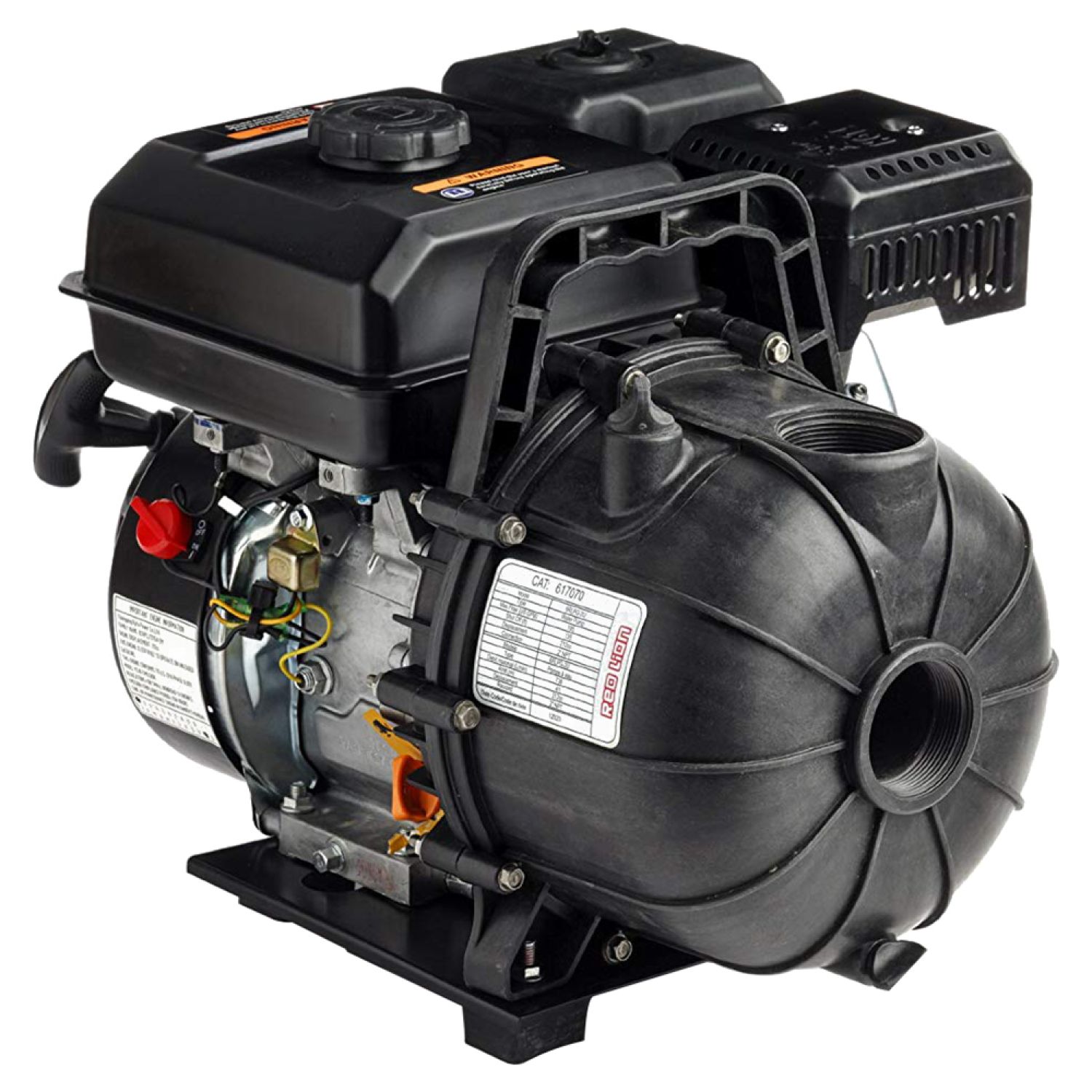 Red Lion 617070 Red Lion Thermoplastic AG Chemical/Transfer Pump with 4 Stroke OHV (212cc) Engine, 3.8qt Fuel Tank, 195 GPM, Self-Priming, 2