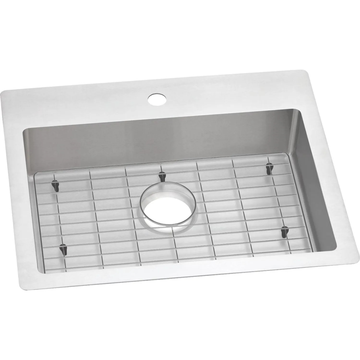 Elkay ECTSRAD25226TBG1 Elkay ECTSRAD25226TBG1 Crosstown Single Bowl Dual Mount ADA Sink Kit, Stainless Steel, 25