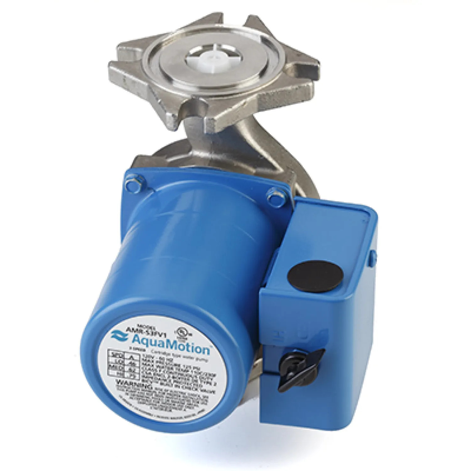 AquaMotion AMR-S3F1 Circulator Pump with Three Speed, Stainless Steel
