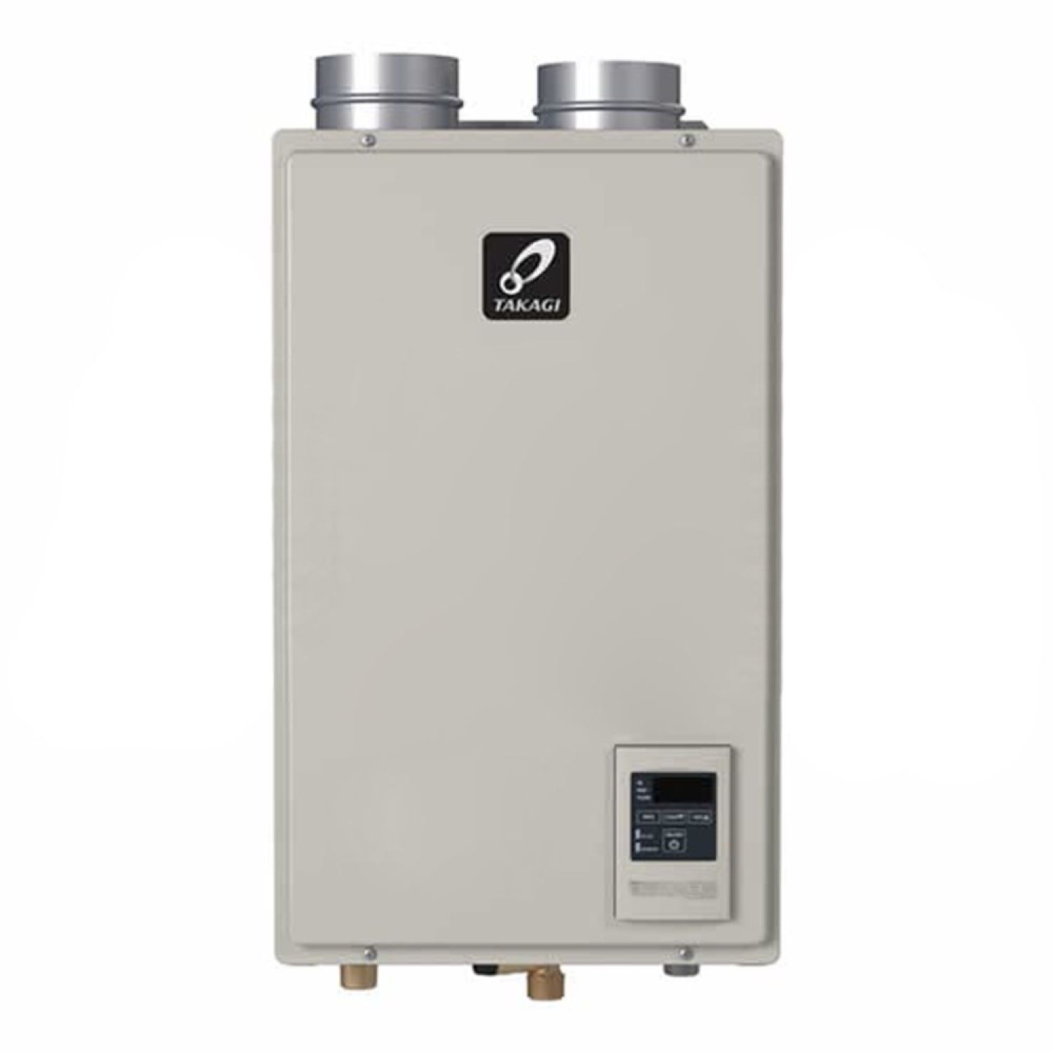 Takagi T-H3M-DV-N Takagi Natural Gas Tankless Water Heater, Condensing, Indoor, 120,000 BTU, Ultra-Low NOx, 1/2-inch NPT Connection - T-H3M-DV-N