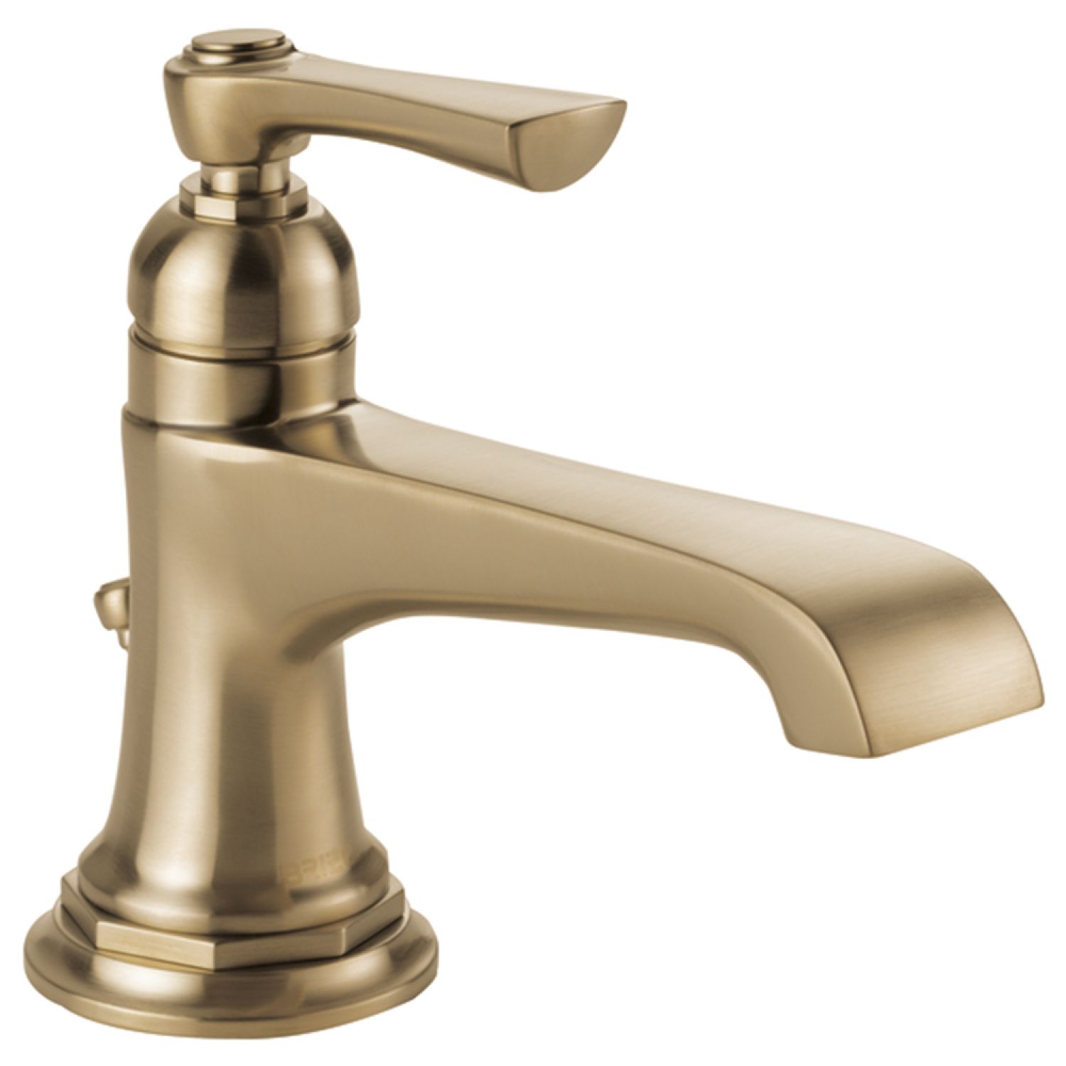 Brizo 65060LF-GL Brizo Rook One-Handle Brilliance Luxe Gold Bathroom Faucet with Metal Pop-Up Drain Assembly, Single-Hole, 1.5 GPM, Ceramic Cartridge - 65060LF-GL