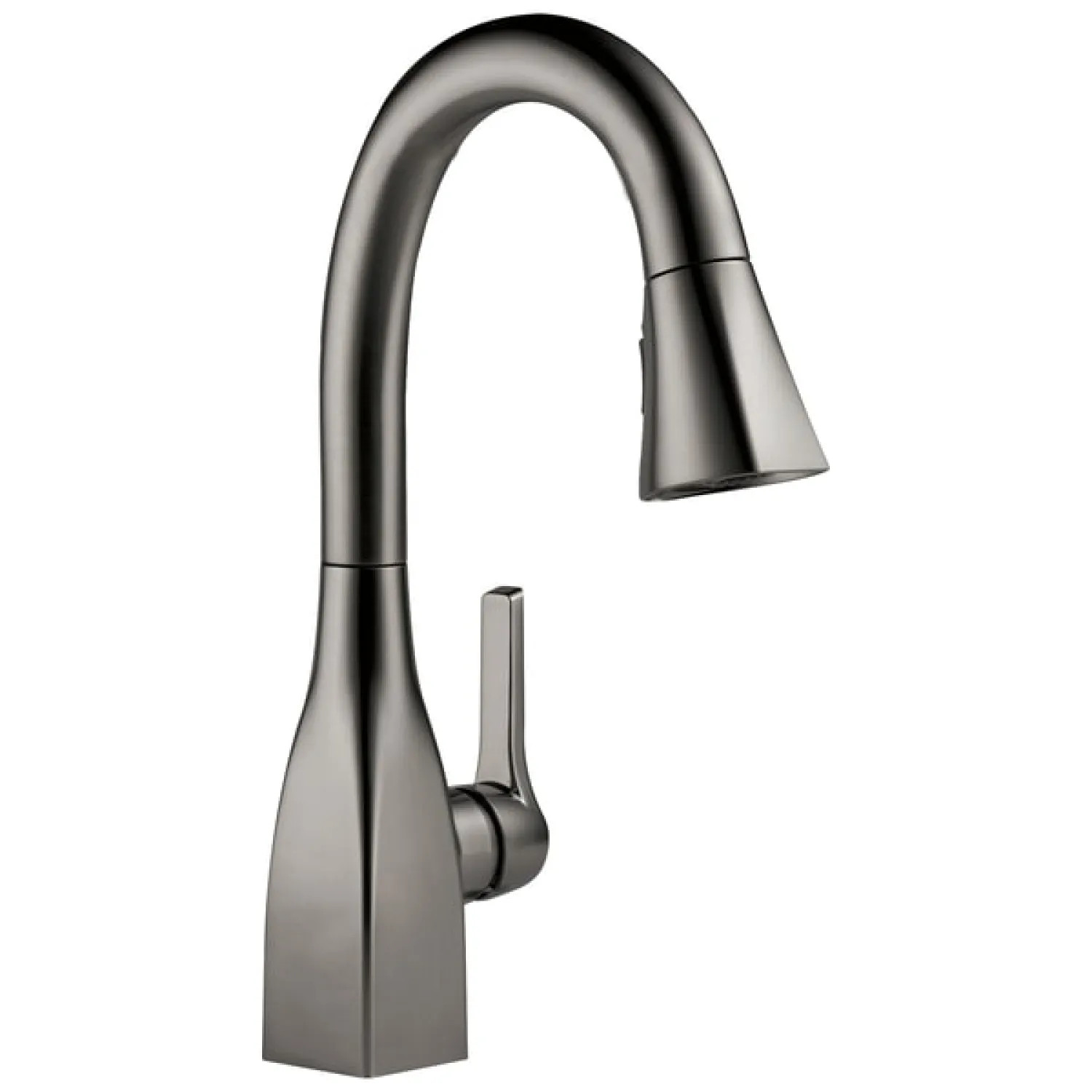 Delta 9983-KS-DST Delta Mateo Pull-Down Bar/Prep Faucet, Single Handle, Touch-Clean, Diamond Seal, ADA, 1.8 GPM - Black Stainless - 9983-KS-DST