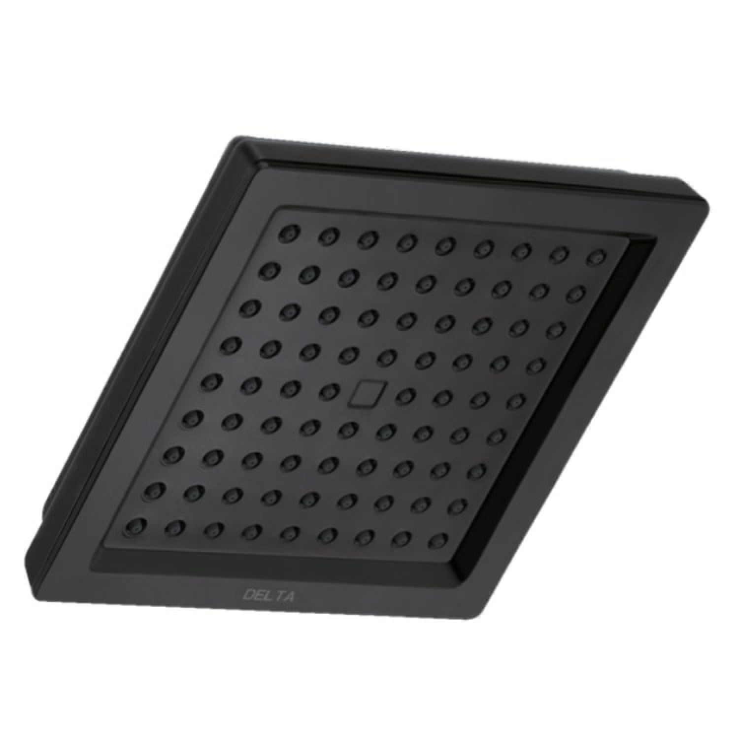 Delta RP62283BL Delta Dryden Universal Showering 6-1/2in Square 2.5 GPM Single-Setting Raincan Showerhead with Touch-Clean Technology, Matte Black - RP62283BL