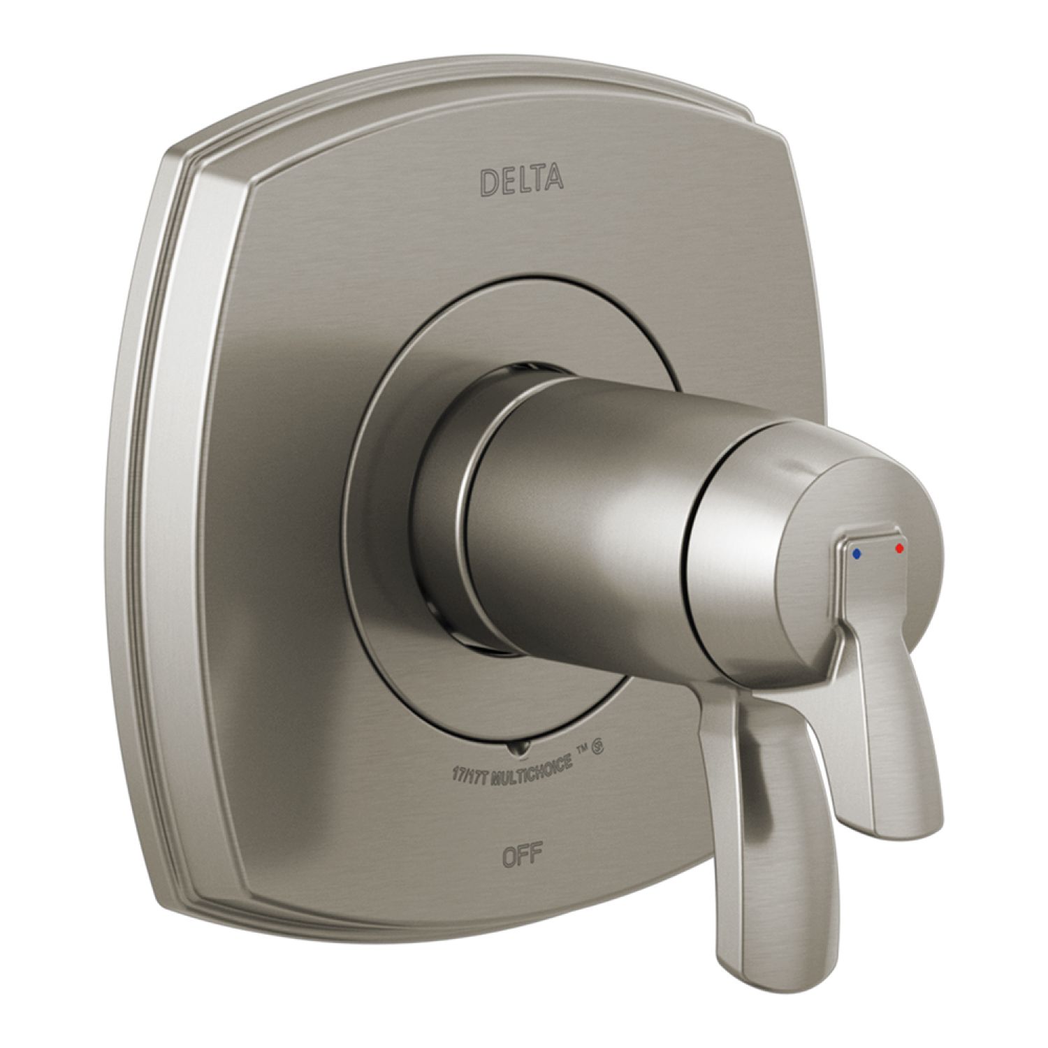 Delta T17T076-SS Delta Stryke TempAssure 17T Series Two-Handle Valve Trim, Lever Handles, Stainless Steel - T17T076-SS