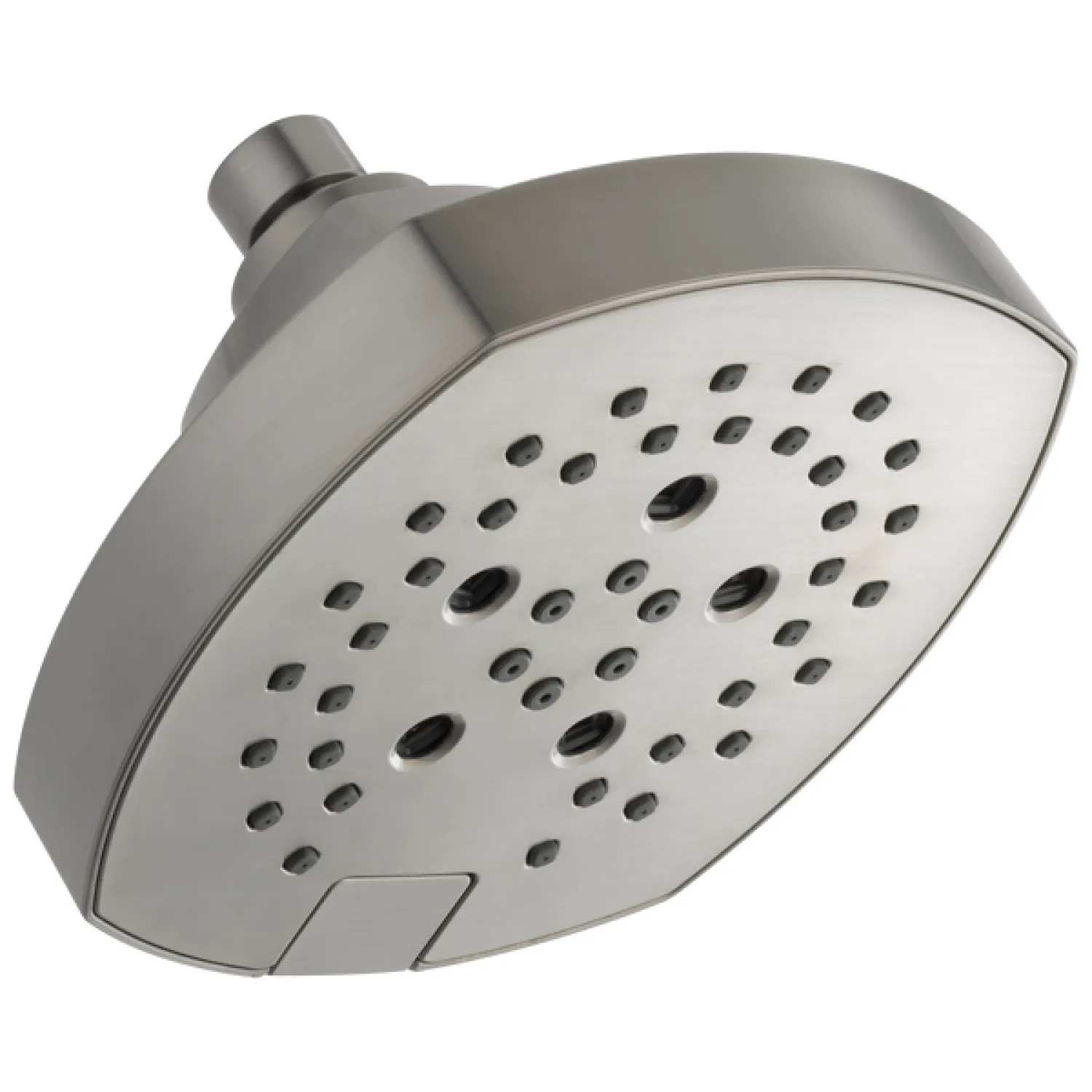 Delta 52663-SS Delta H2Okinetic Five-Setting Shower Head with Push Button Diverter, 1.75 GPM, Stainless - 52663-SS