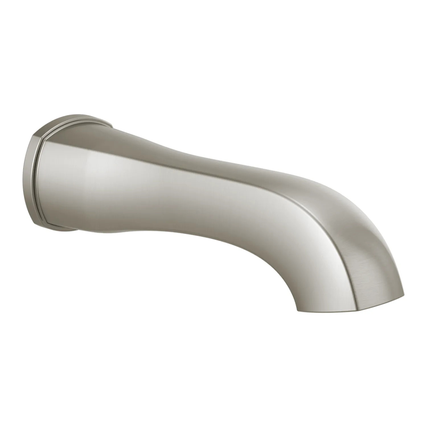 Delta RP93377SS Delta Stryke 9-3/8in Non-Diverter Stainless Tub Spout for Multi-Function Tub/Shower Trim, Wall-Mount, Single-Hole Installation - RP93377SS