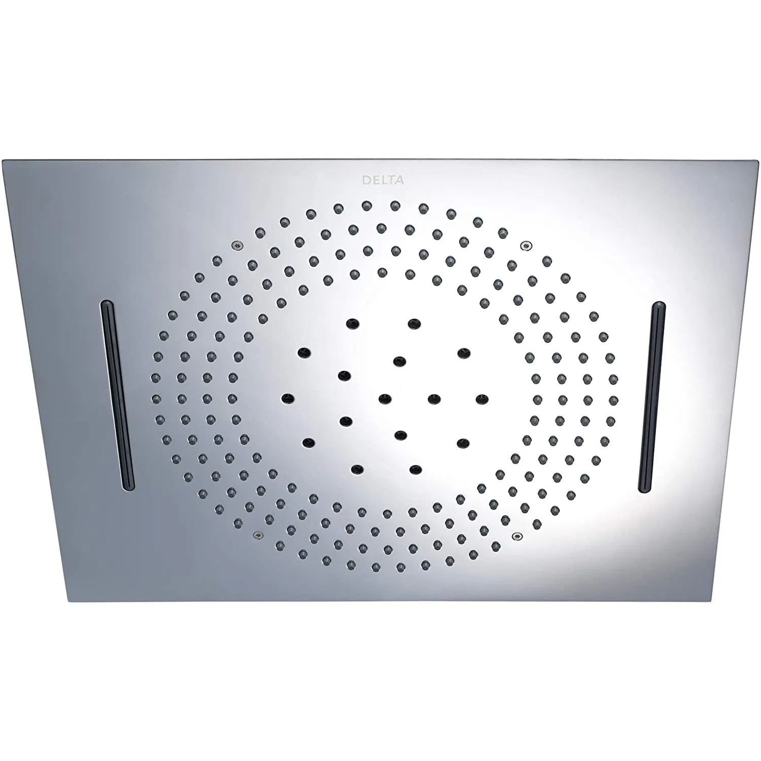 Delta ISH1114 w Multi-Function Rain Can Showerhead with H2Okinetic Technology and Cascade Flow, Touch-Clean, Chrome - ISH1114