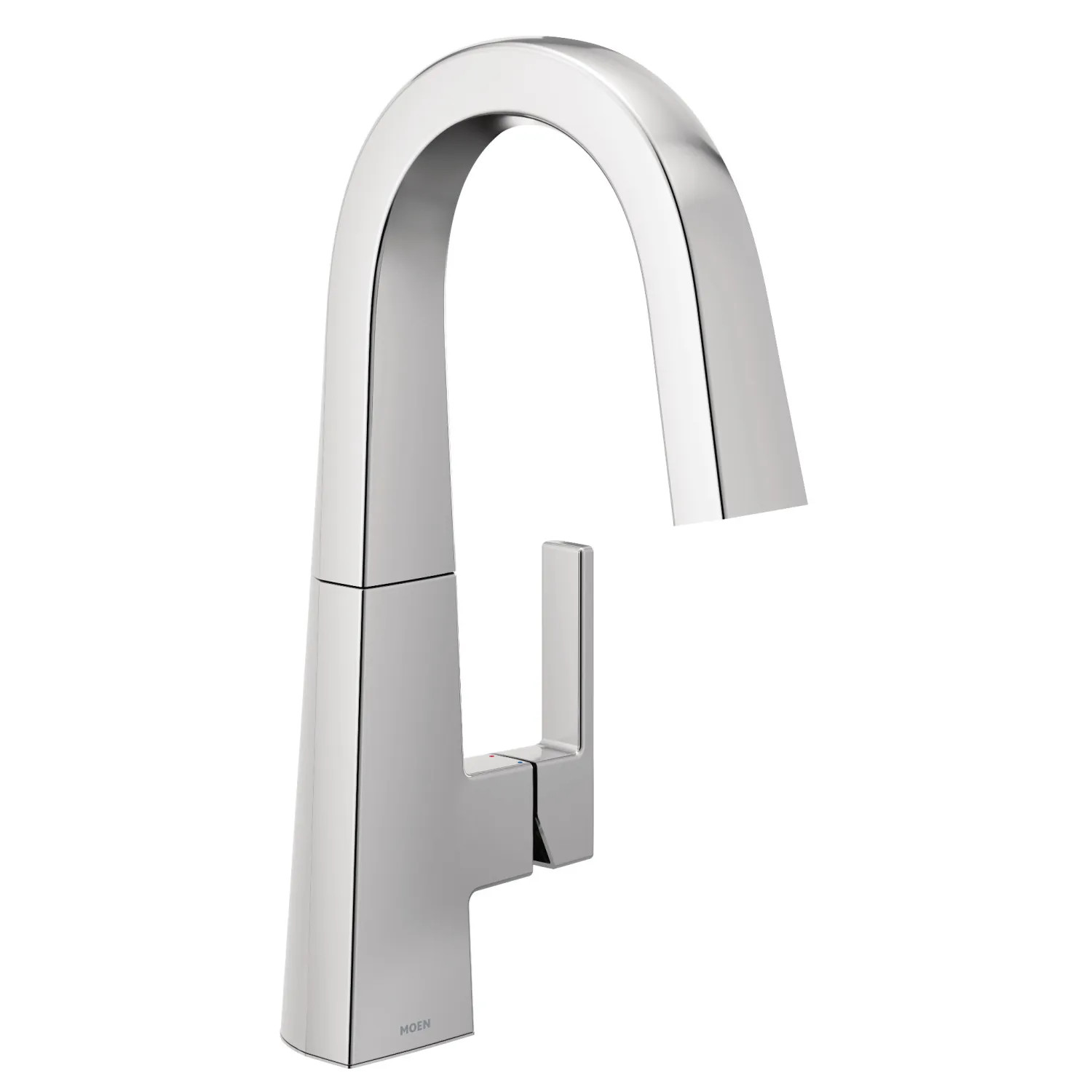 Moen S55005 Moen Nio Single Handle Bar/Prep Faucet, Handle Accent Option Included, Chrome - S55005
