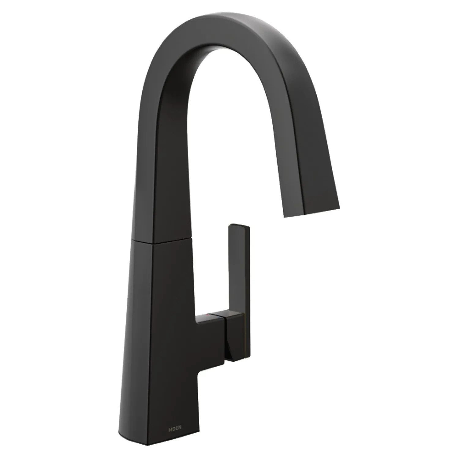 Moen S55005BL Moen Nio Single Handle Bar/Prep Faucet, Handle Accent Option Included, Matte Black - S55005BL