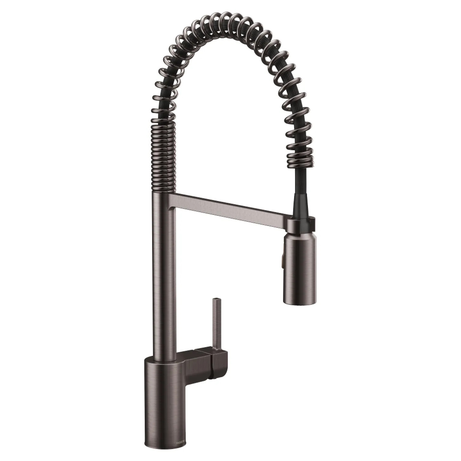 Moen 5923BLS Moen Align Single Handle Pre-Rinse Spring Pull-Down Kitchen Faucet, Black Stainless - 5923BLS 