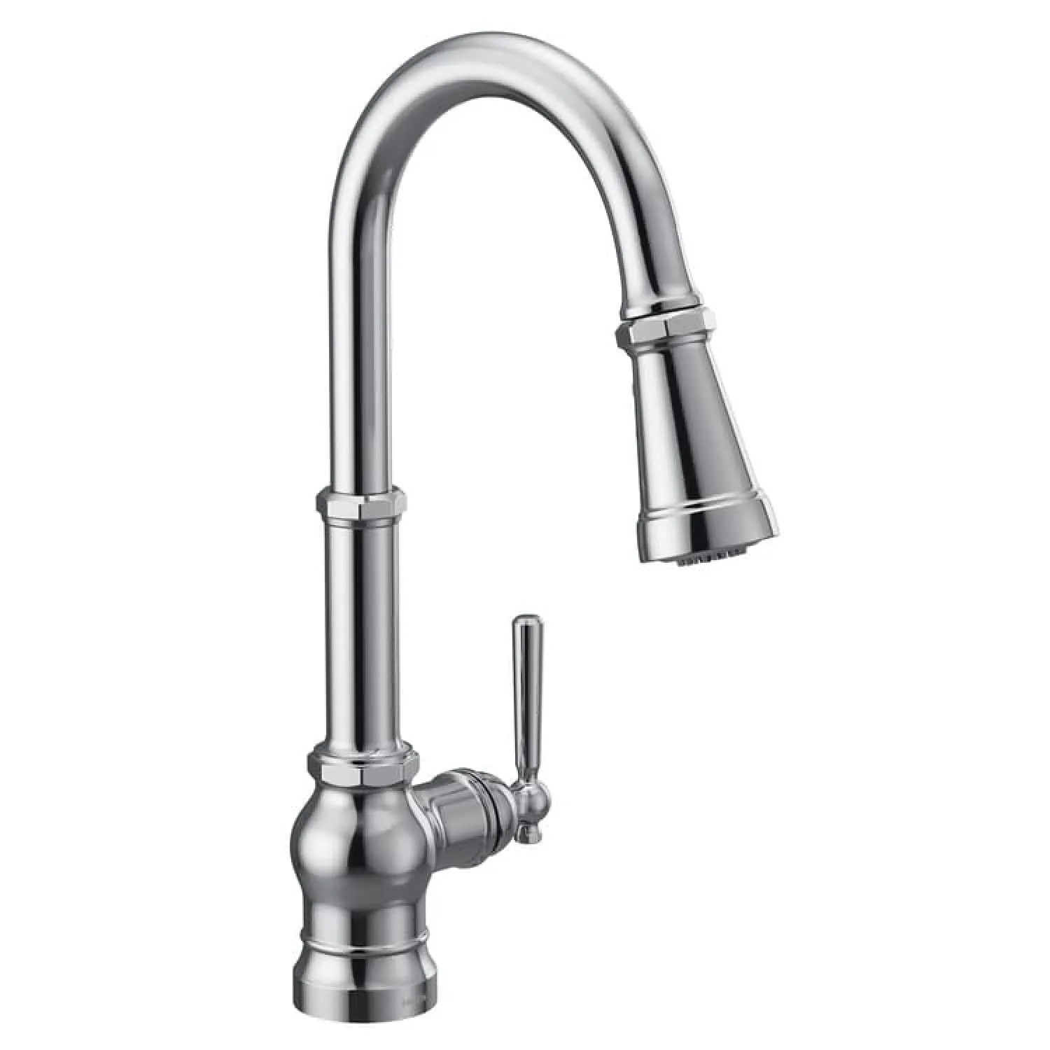 Moen S72003 Moen Paterson Single-Handle Pull-Down Kitchen Faucet w/ Both Lever/Wheel Handles, Chrome - S72003