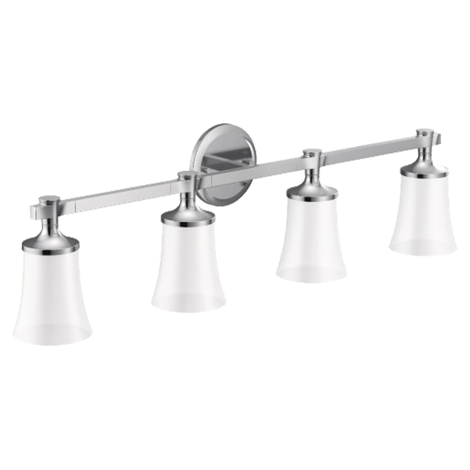 Moen YB0364CH MOEN YB0364CH CSI Flara Four-Globe Bath Light Sconce, Chrome