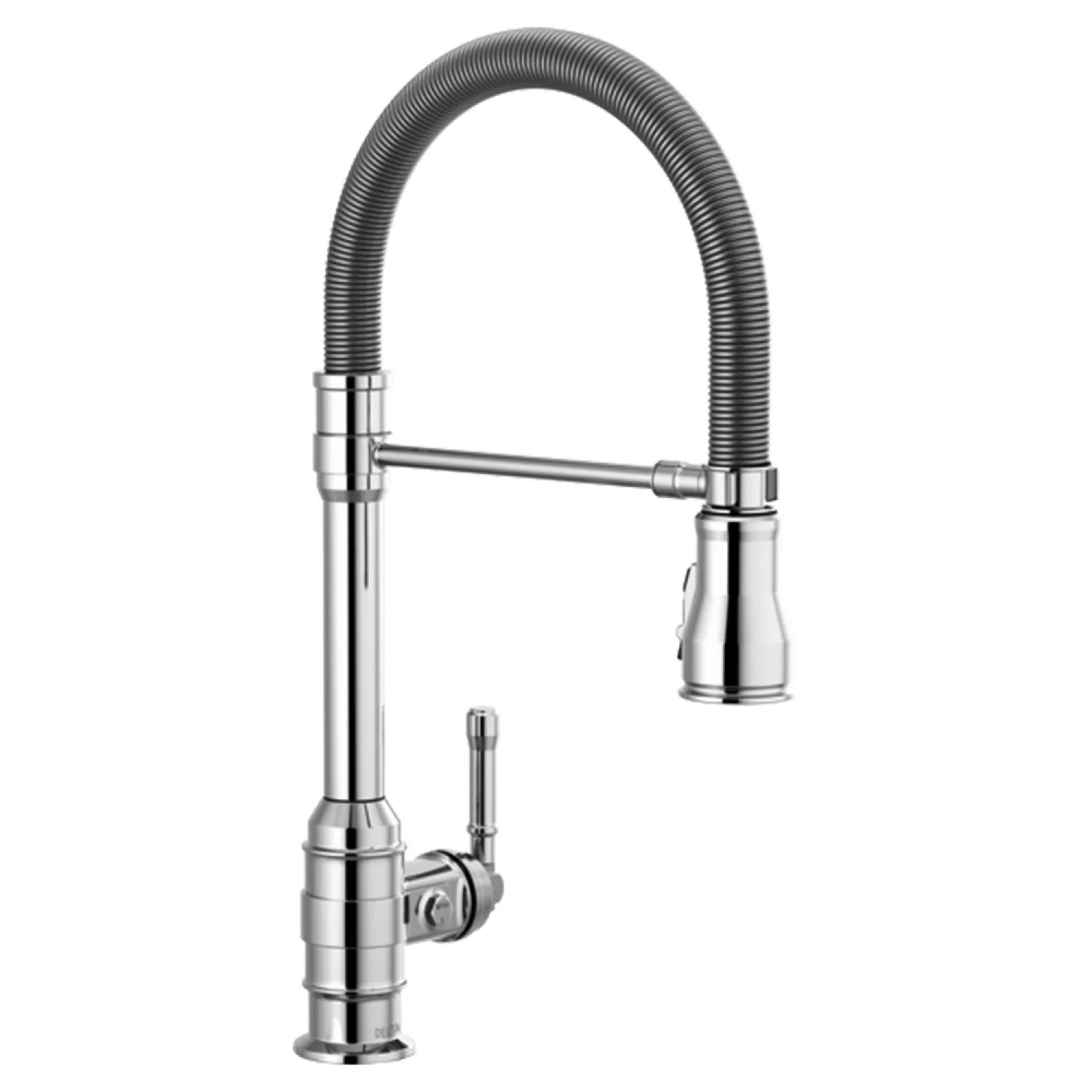 Delta 9690-DST Delta Broderick Pro Single Handle Pull-Down Kitchen Faucet w/ Spring Spout, Chrome - 9690-DST