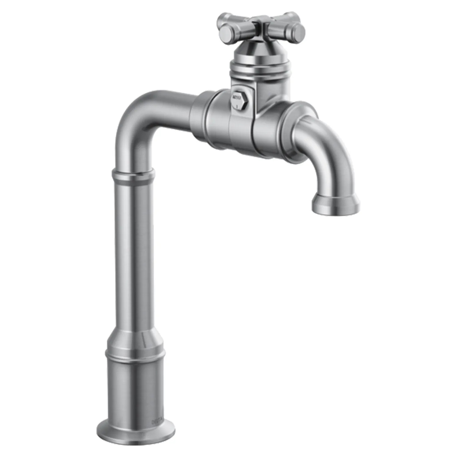 Delta 1990LFC-AR-DST Delta Broderick Single Handle True Bar/Prep Faucet, Arctic Stainless - 1990LFC-AR-DST