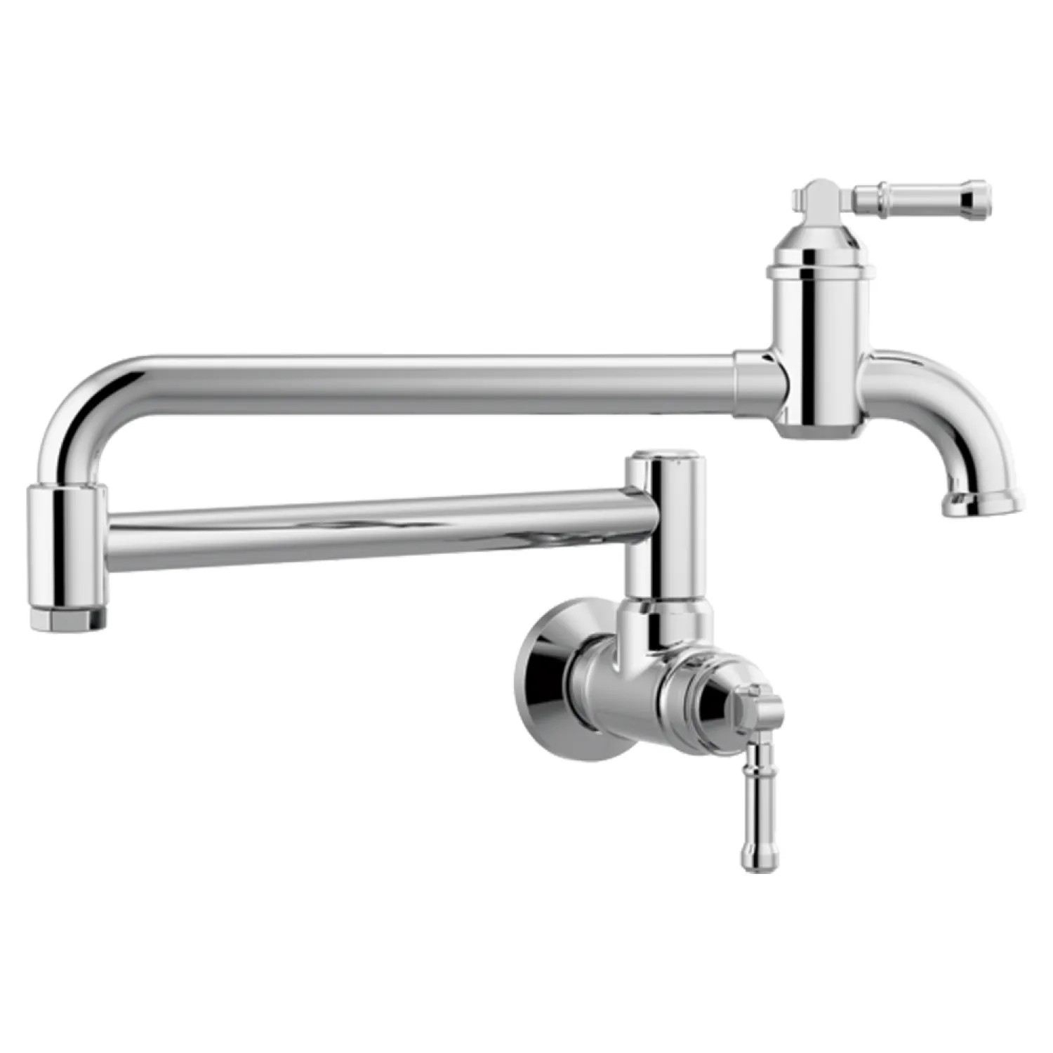 Delta 1190LFL-DST Delta Broderick Wall-Mount Pot Filler Facet w/ Diamond Seal, Chrome - 1190LFL-DST
