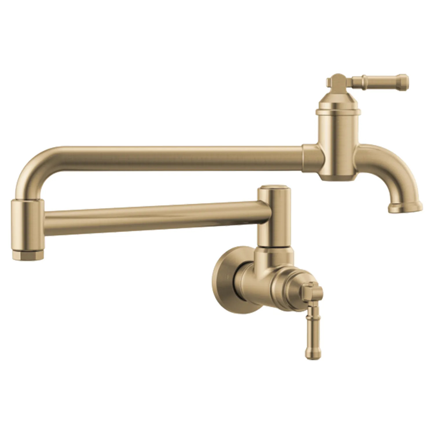 Delta 1190LFL-CZ-DST Delta Broderick Wall-Mount Pot Filler Facet w/ Diamond Seal, Champagne Bronze - 1190LFL-CZ-DST