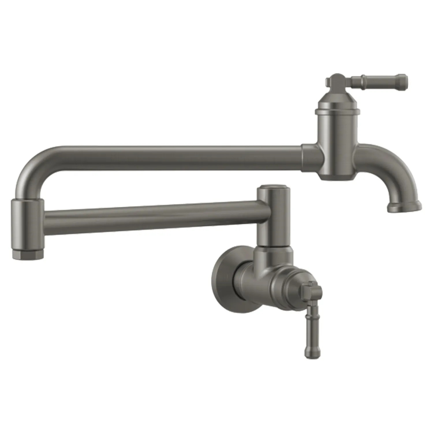 Delta 1190LFL-KS-DST Delta Broderick Wall-Mount Pot Filler Facet w/ Diamond Seal, Black Stainless - 1190LFL-KS-DST