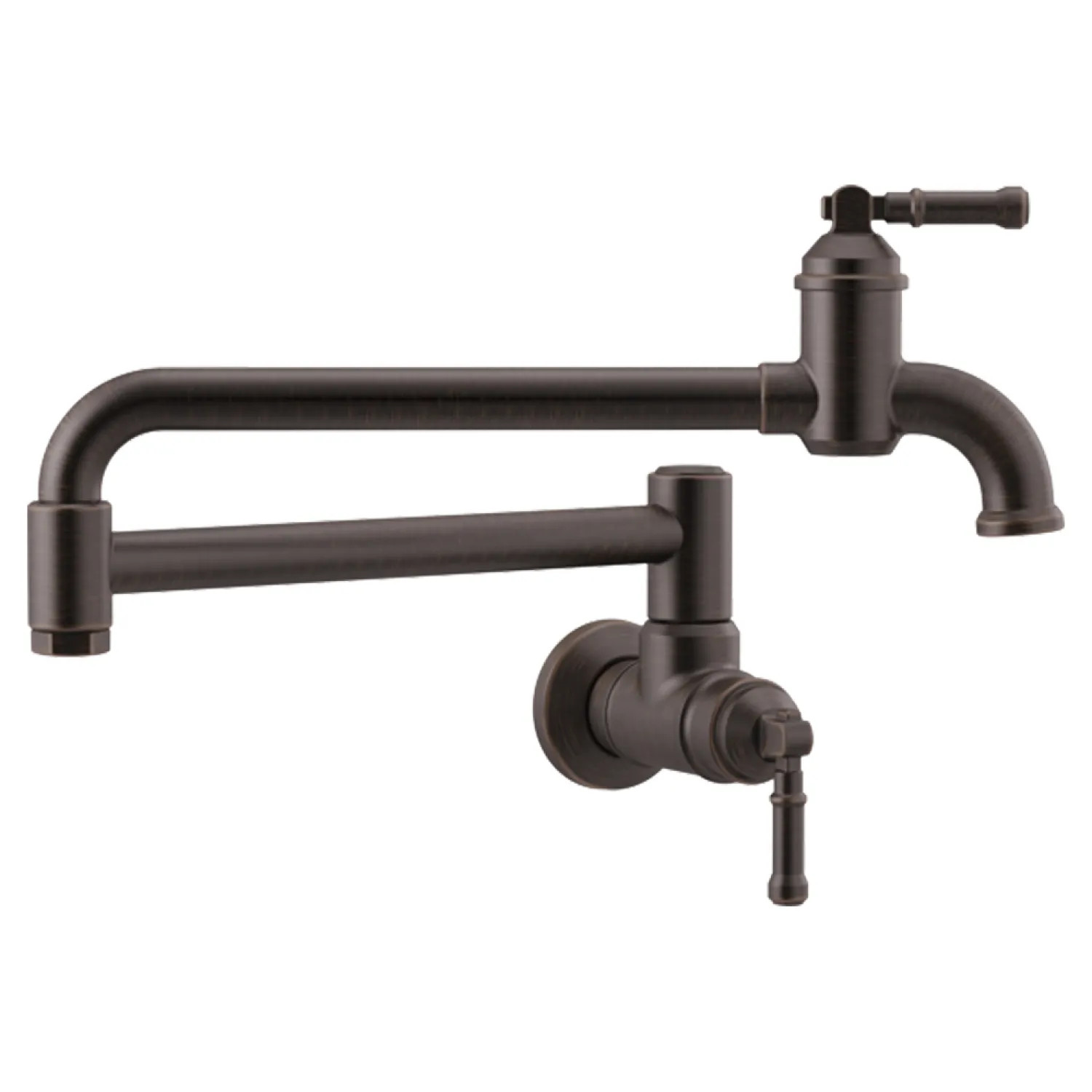 Delta 1190LFL-RB-DST Delta Broderick Wall-Mount Pot Filler Facet w/ Diamond Seal, Venetian Bronze - 1190LFL-RB-DST