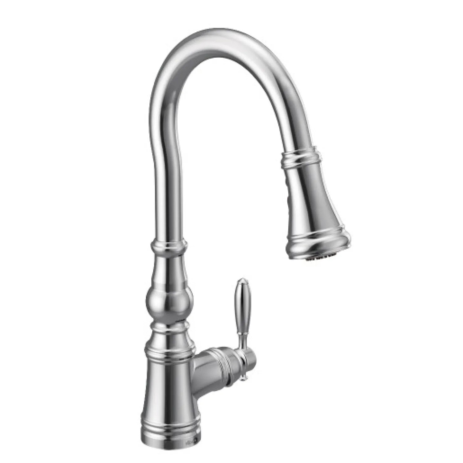 Moen S73004 Moen Weymouth Single Handle High Arc Pull-Down Kitchen Faucet, Chrome - S73004