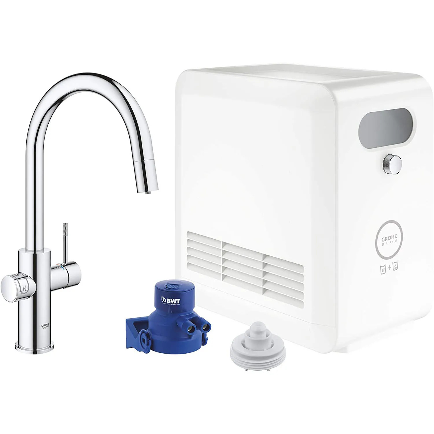 Grohe 31251002 GROHE Blue Chilled and Sparkling Water Kitchen Faucet, Pull-Down, Single Handle - 31251002