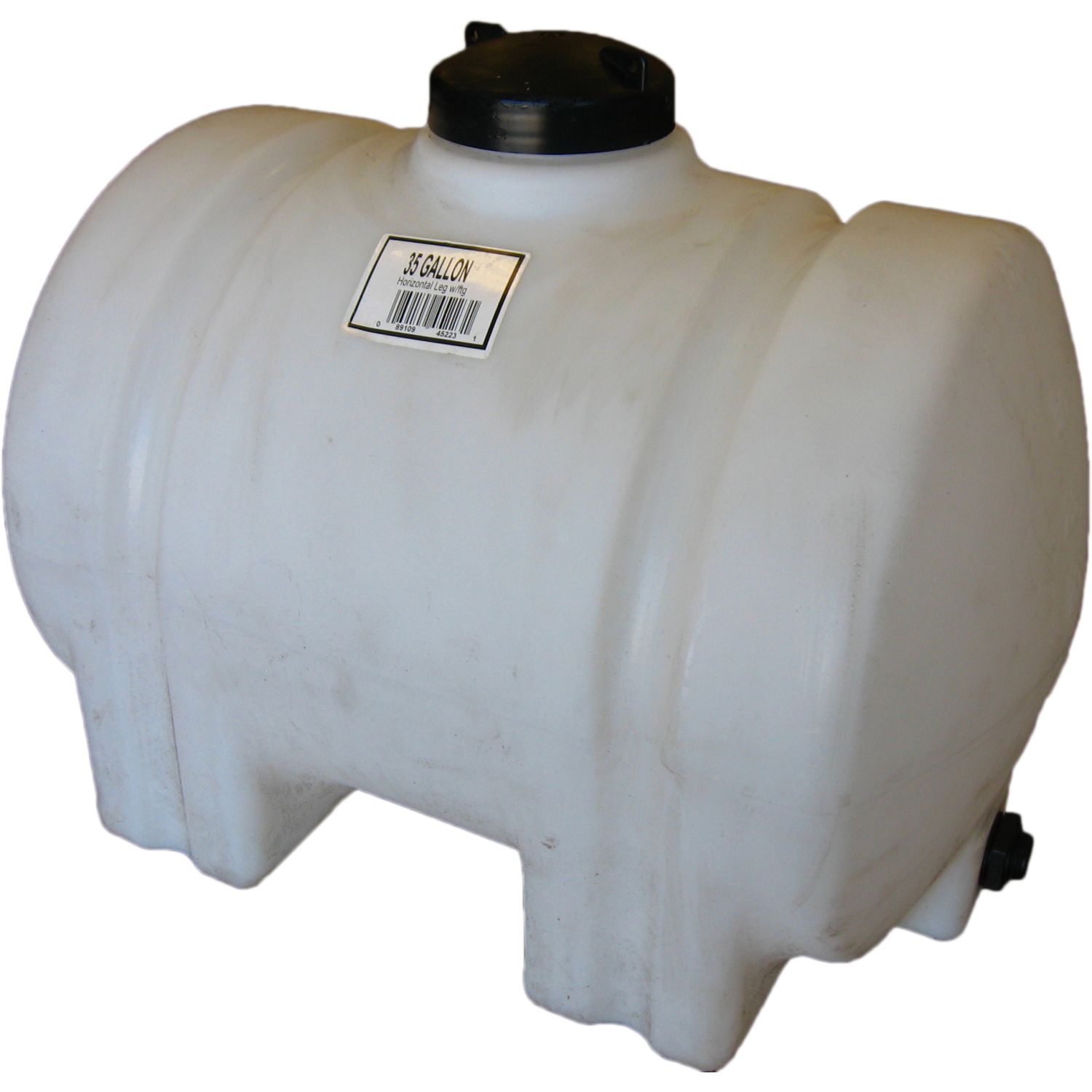 Norwesco 45223 Horizontal Leg Water Tank, 35 Gallon, White