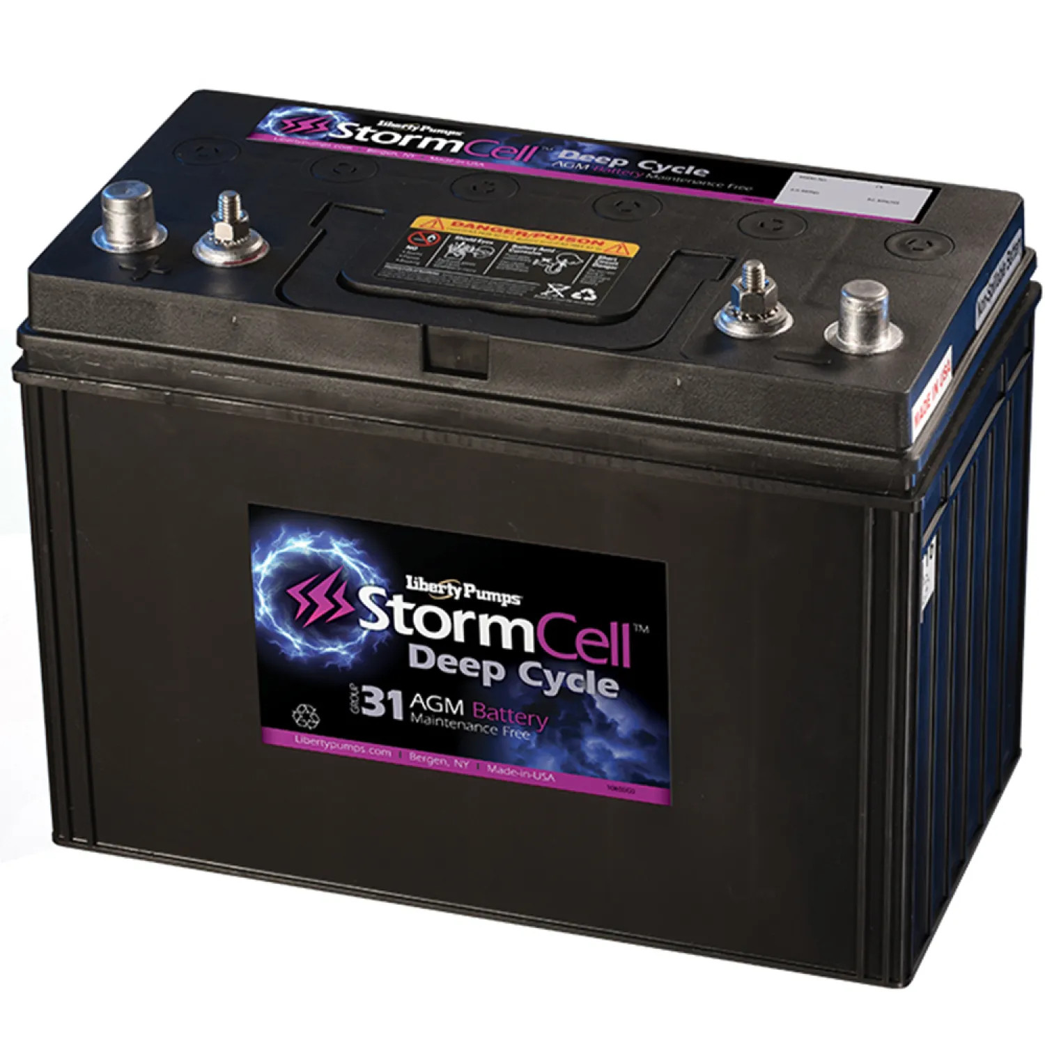 Liberty B12V31-AGM Liberty StormCell Size 31 Deep Cycle Battery, AGM, 12V, 110AH, Maintenance Free - B12V31-AGM