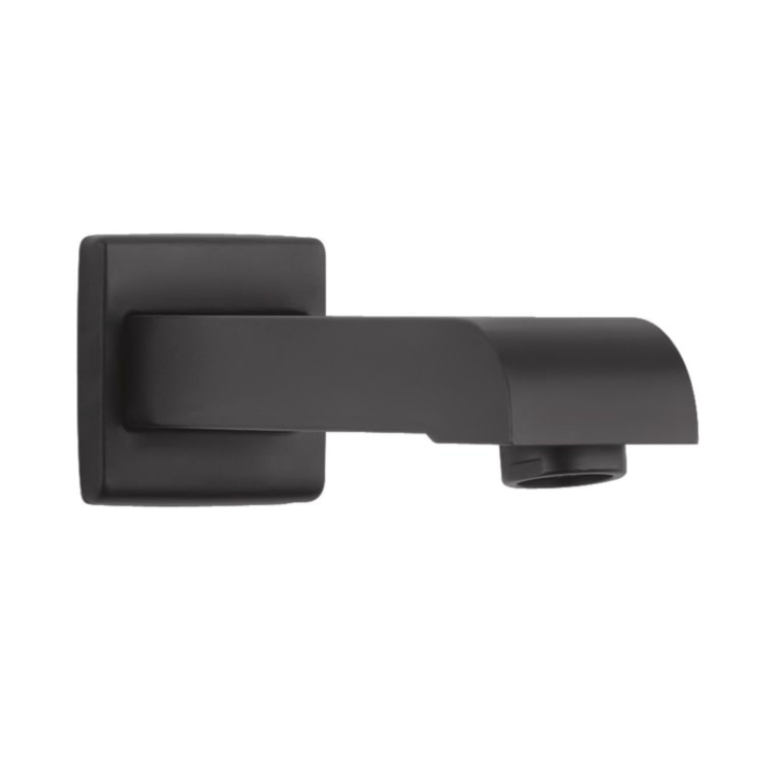 Delta RP48333BL Delta Arzo 7in Matte Black Non-Diverter Tub Spout, All Metal Construction, Wall-Mount, Single-Hole Installation, Threaded - RP48333BL