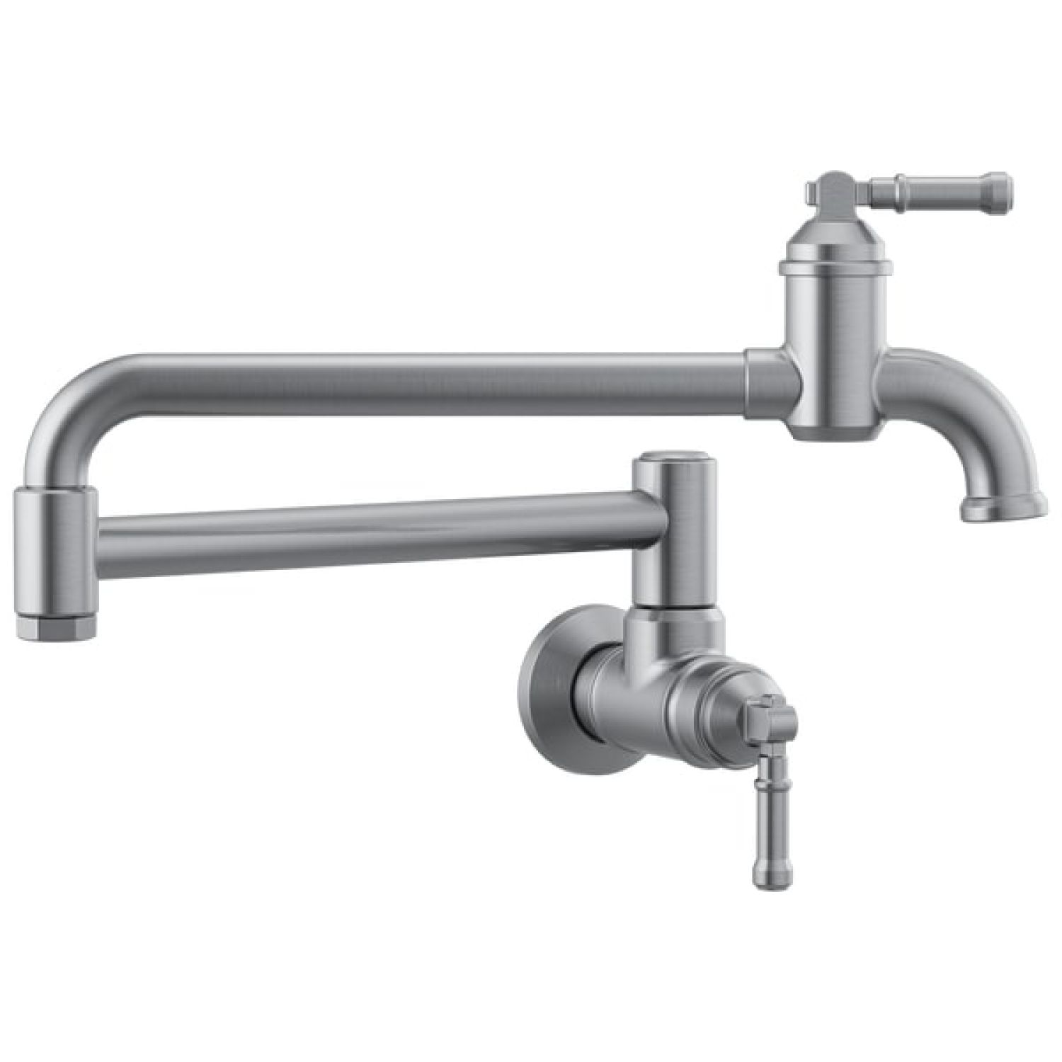 Delta 1190LFL-AR Delta Broderick Wall-Mount Pot Filler Facet, Arctic Stainless - 1190LFL-AR