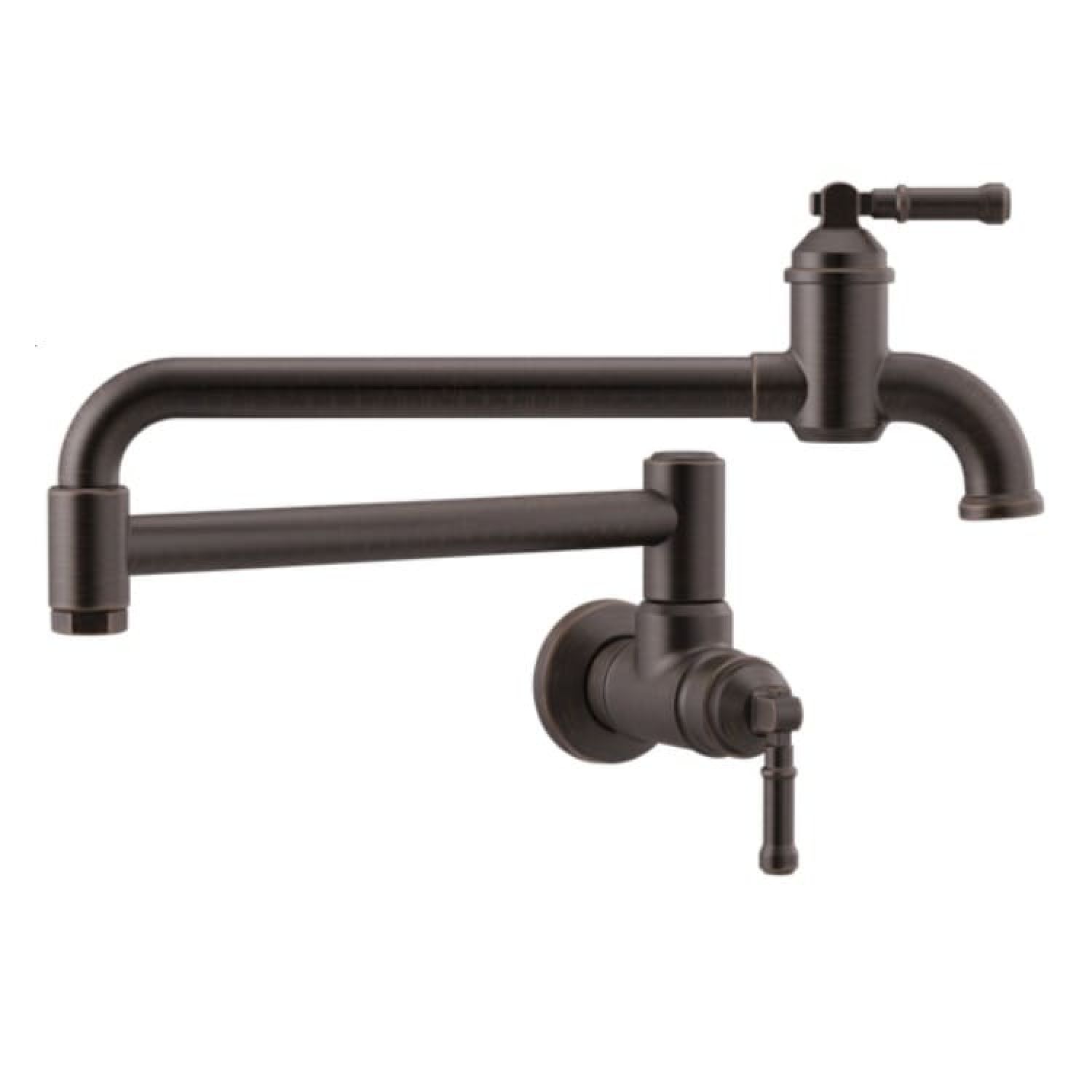 Delta 1190LFL-RB Delta Broderick Wall-Mount Pot Filler Faucet, Venetian Bronze - 1190LFL-RB