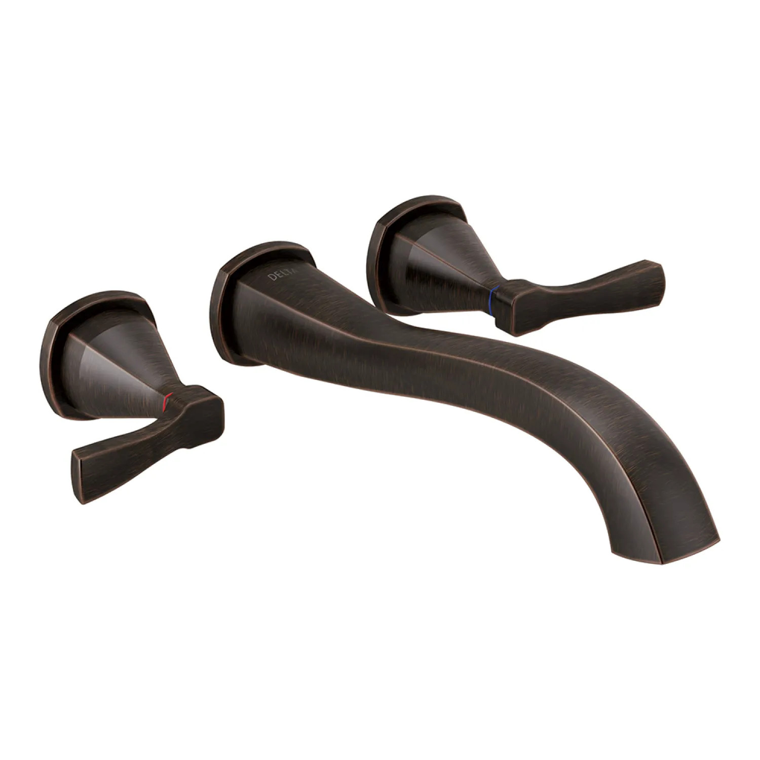 Delta T5776-RBWL Delta Stryke Two-Handle Wall-Mount Tub Faucet Trim, Lever Handles, 8 GPM, Venetian Bronze - T5776-RBWL