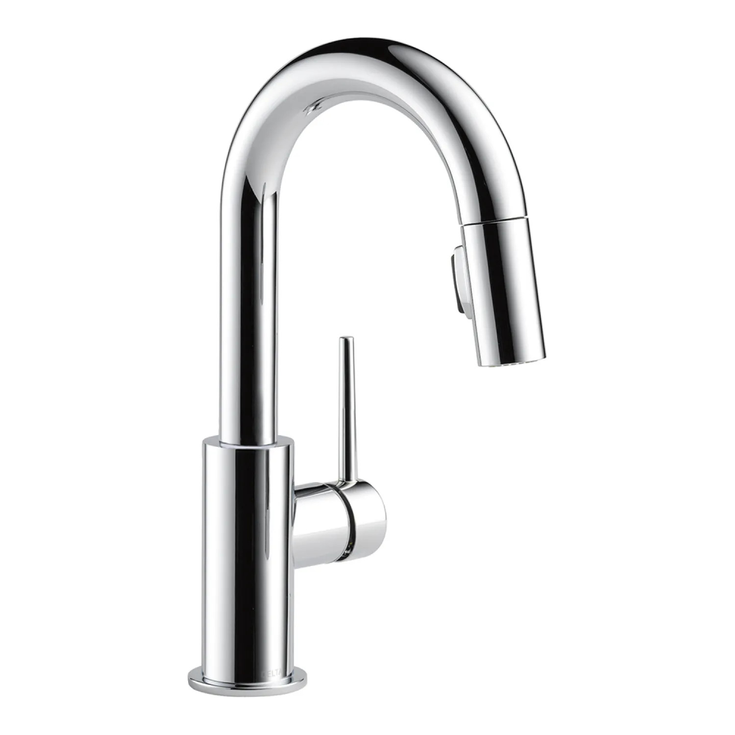 Delta 9959-LS-DST Delta Trinsic Two-Function Single-Handle Chrome Pull-Down Bar/Prep Faucet, 1.8 GPM, Lever Handle, Diamond Seal Technology, ADA, Limited Swivel - 9959-LS-DST