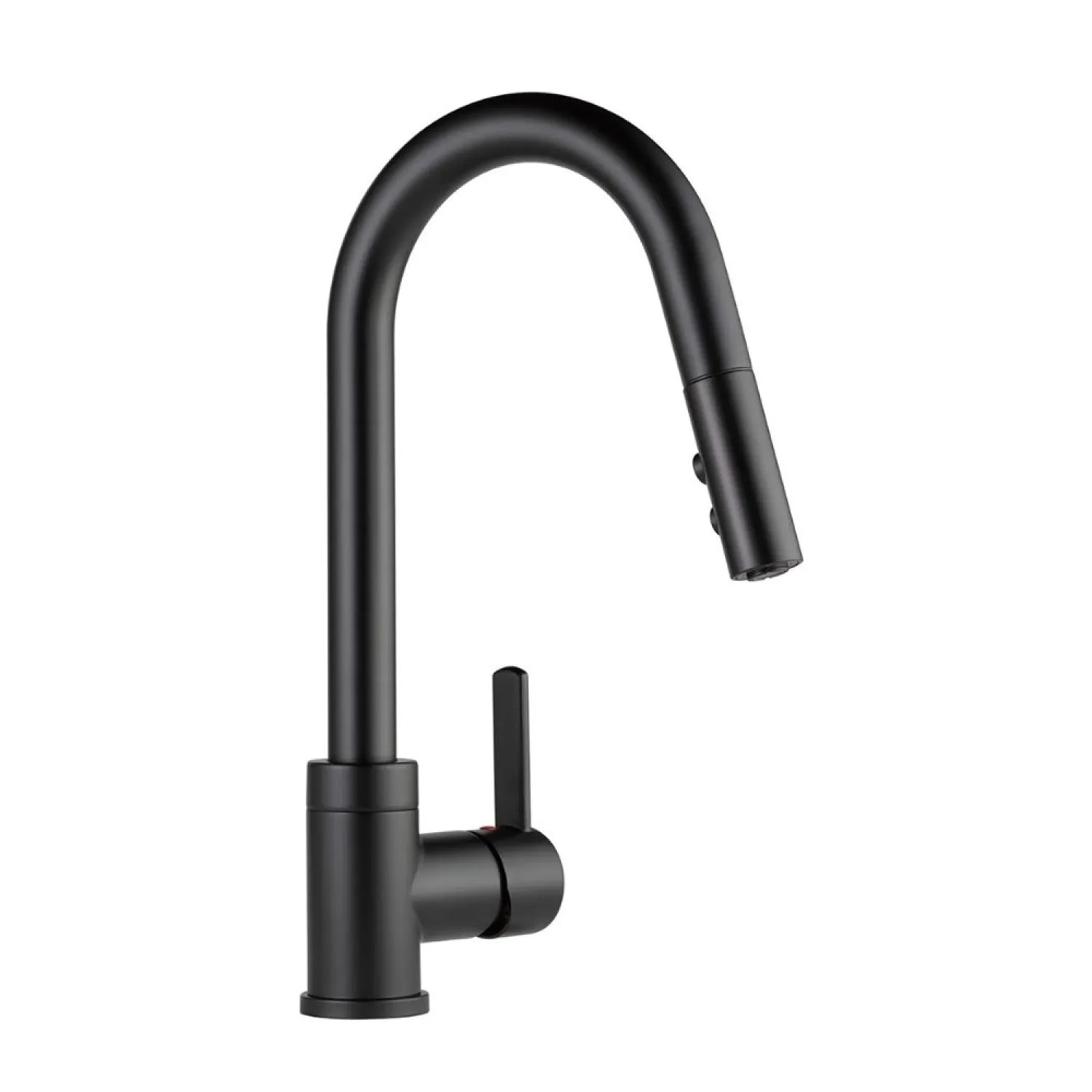 Peerless P188152LF-BL Peerless Precept Matte Black Single Handle Deck Mount Kitchen Faucet, 1.5 GPM, ADA, Low Lead Certified - P188152LF-BL