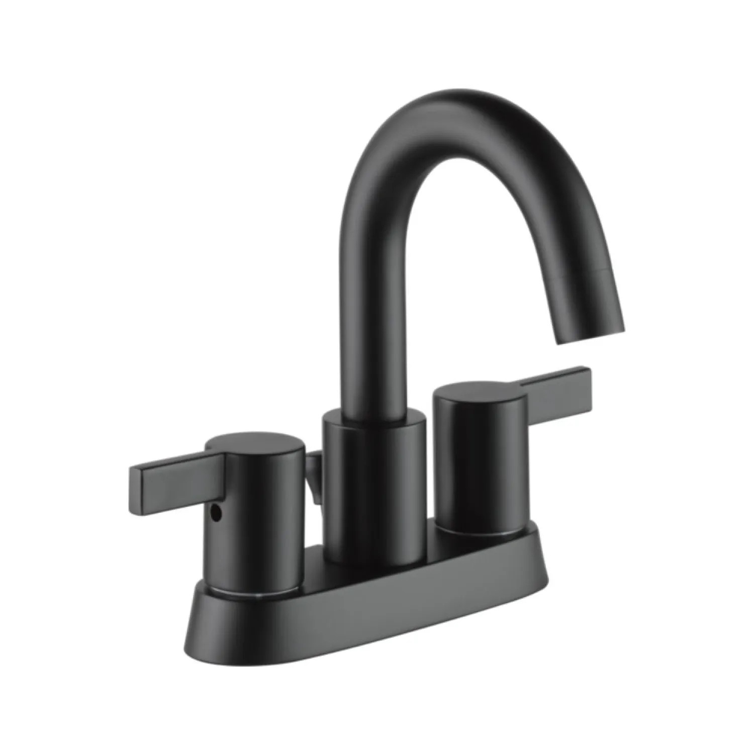 Peerless P299102LF-BL Peerless Precept Centerset High-Arc Bathroom Faucet with 50/50 Pop-Up Drain, Two-Handle, 1.0 GPM, Lever Handle, Matte Black - P299102LF-BL