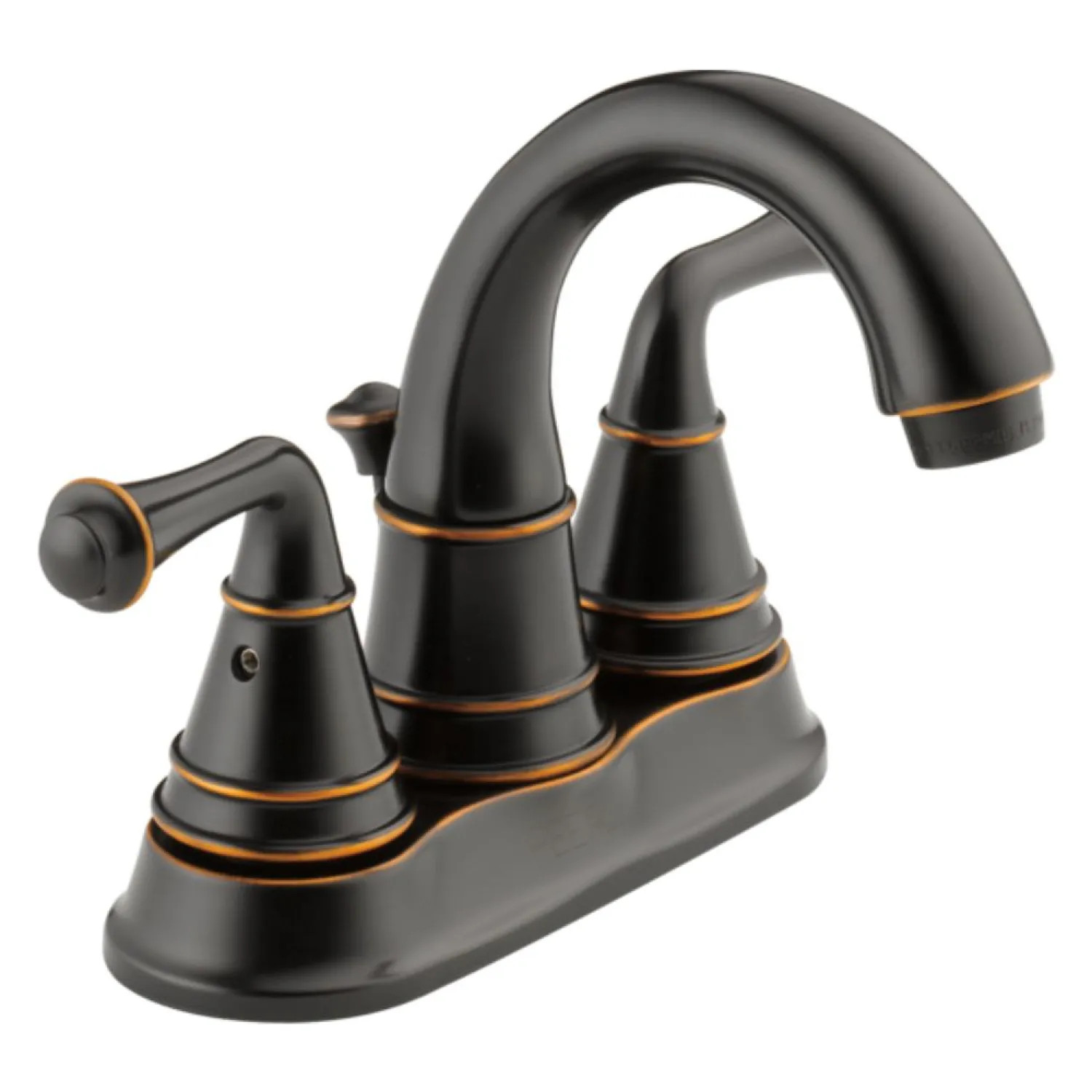 Delta P99790LF-OB-ECO Peerless High-Arc Centerset Bathroom Faucet with Pop-Up Drain, Two-Handle, 1.2 GPM, Lever Handle, ADA, WaterSense, Oil-Rubbed Bronze - P99790LF-OB-ECO
