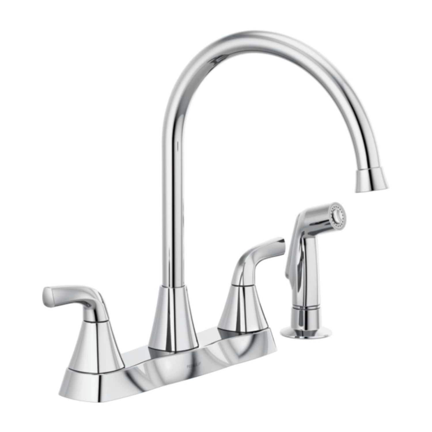 Peerless P2835LF Peerless Parkwood Chrome Two-Handle Kitchen Faucet with Side Spray, Swivel Spout, ADA, 1.5 GPM - P2835LF