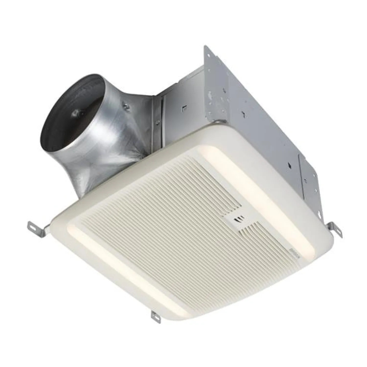 Broan QTXE110150DCSL Broan-NuTone QTDC Humidity Sensing Bathroom Exhaust Fan with LED Light, 110/130/150 CFM - QTXE110150DCSL