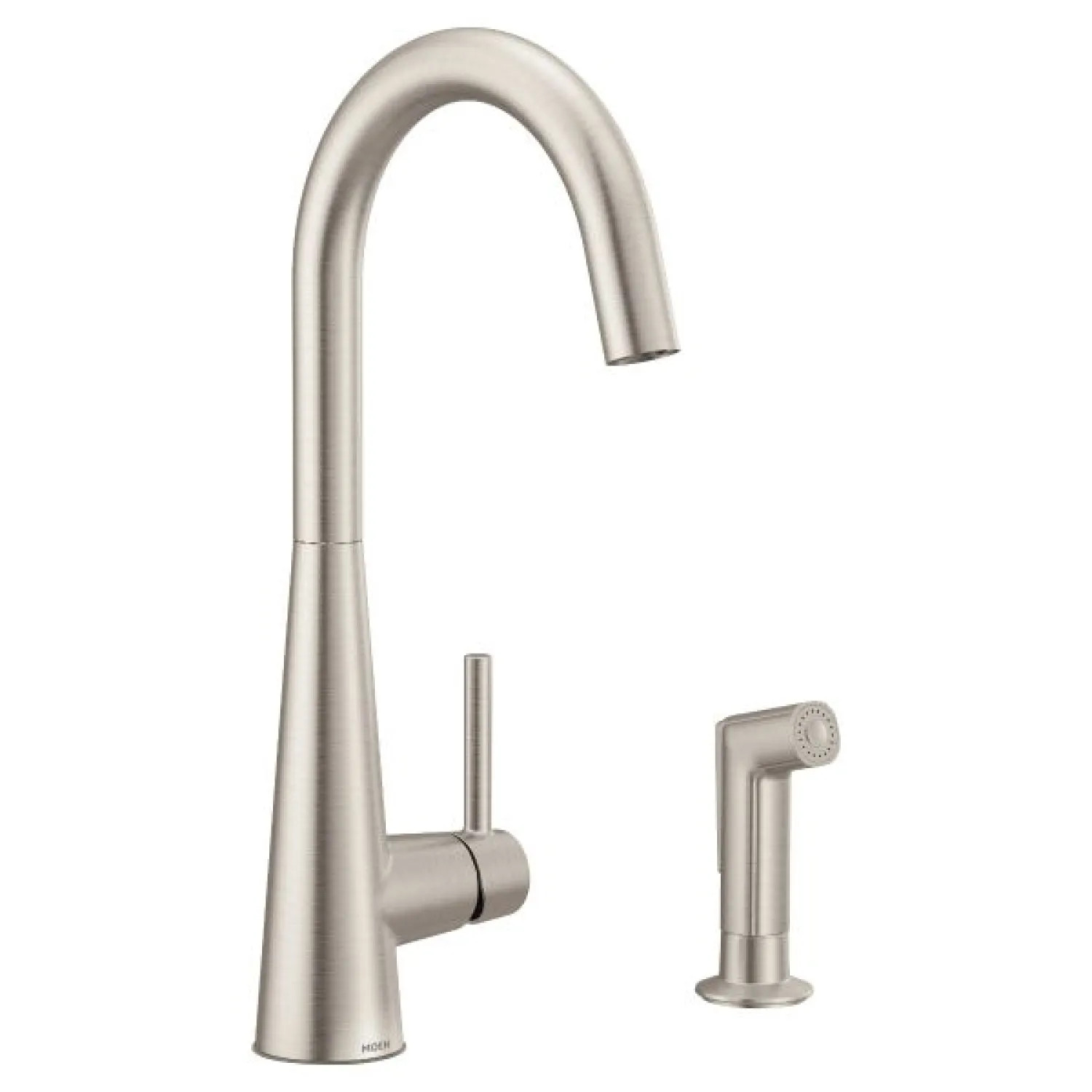 Moen 7870SRS Moen Sleek Single Handle Kitchen Faucet w/ Side Spray, Spot Resist Stainless - 7870SRS