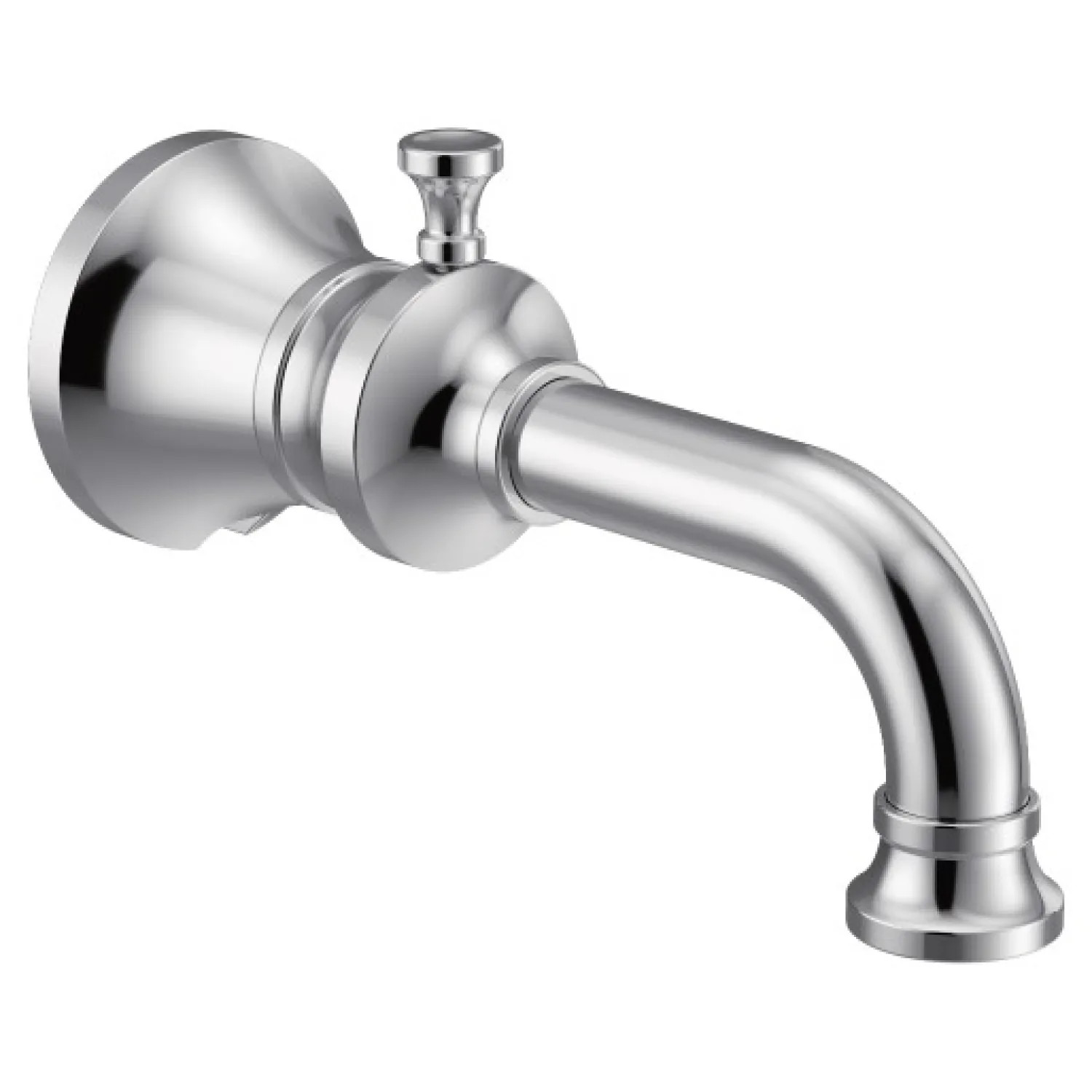 Moen S5000 Moen Colinet Wall Mounted Chrome Diverter Tub Spout, 1/2-inch Connection Size, Slip Fit - S5000