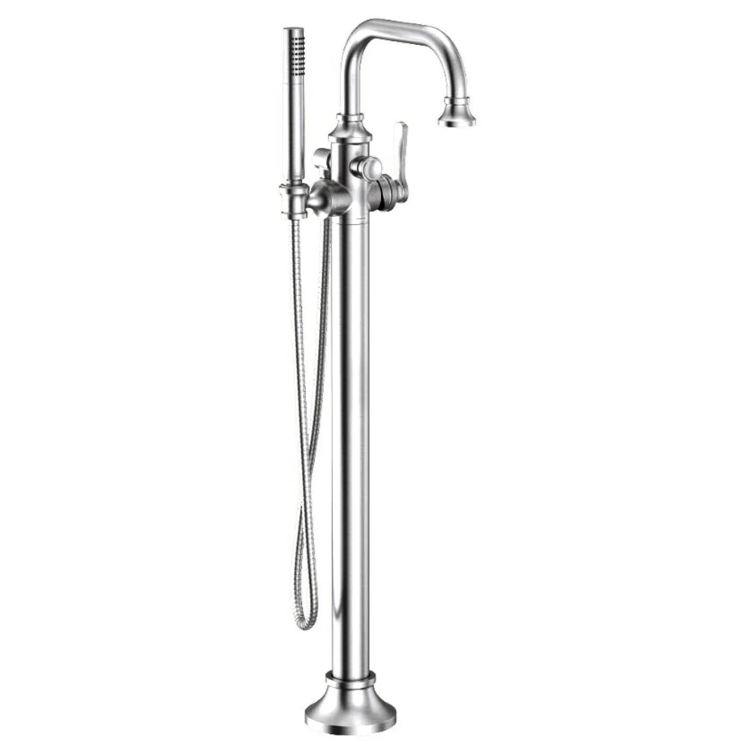 Moen S44507 Moen Colinet 6 GPM Freestanding Tub Filler with 1.75 GPM Single-Function Hand Shower, Single Lever Handle, Chrome - S44507