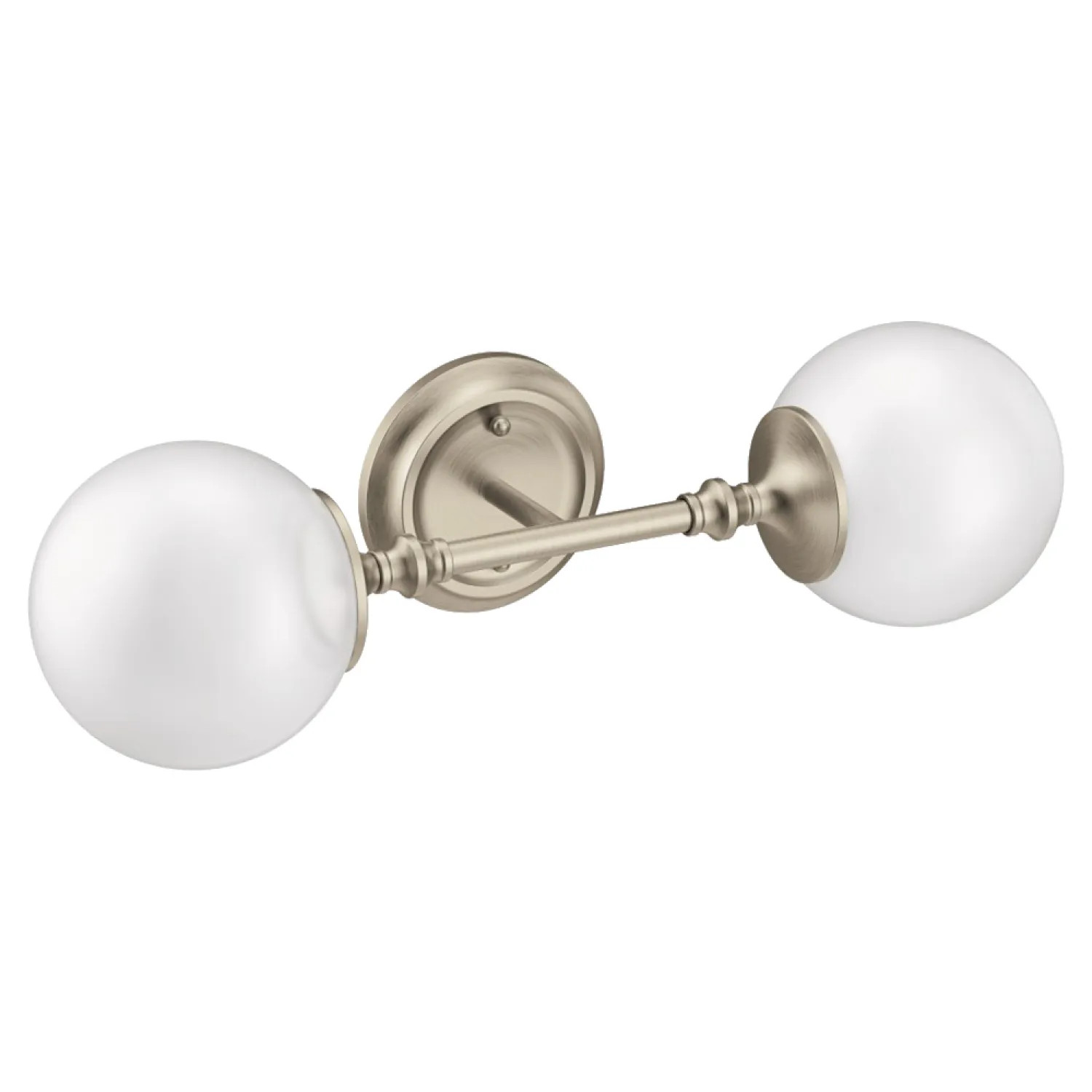 Moen YB0562BN Moen YB0562BN CSI Colinet Two Globe Bath Sconce Light, Brushed Nickel