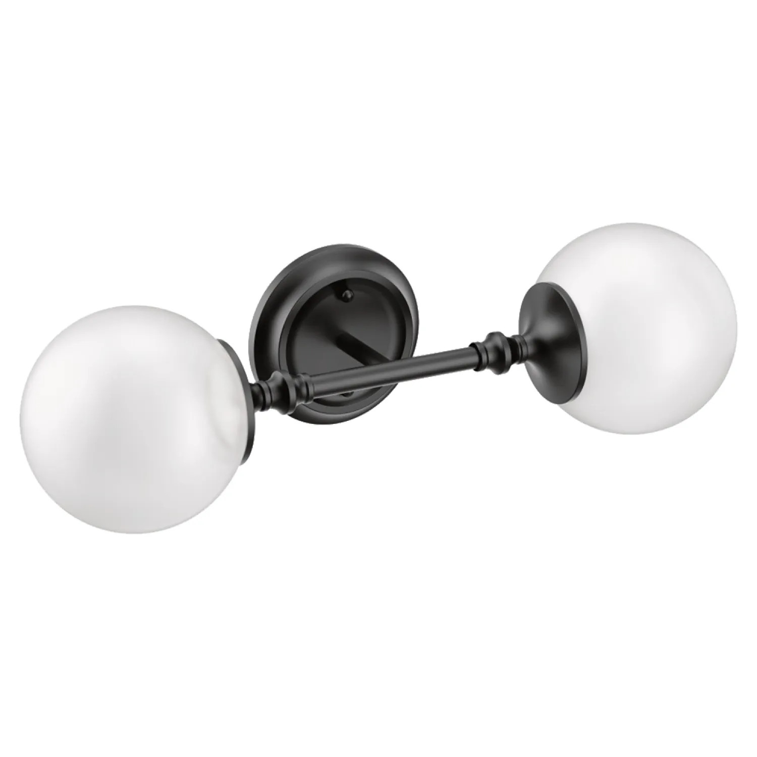 Moen YB0562BL Moen YB0562BL CSI Colinet Two Globe Bath Sconce Light, Matte Black
