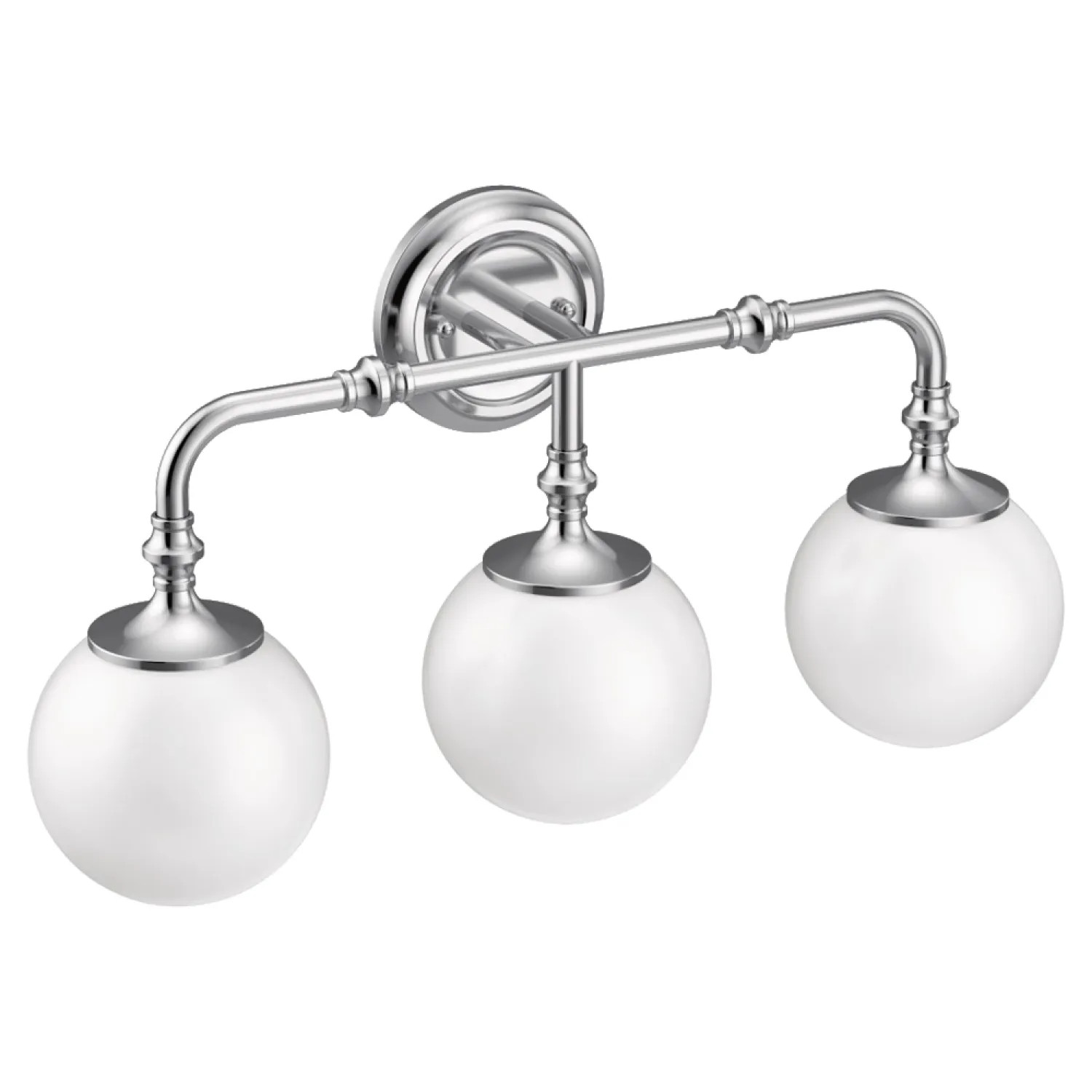 Moen YB0563CH Moen YB0563CH CSI Colinet Three Globe Bath Sconce Light, Chrome