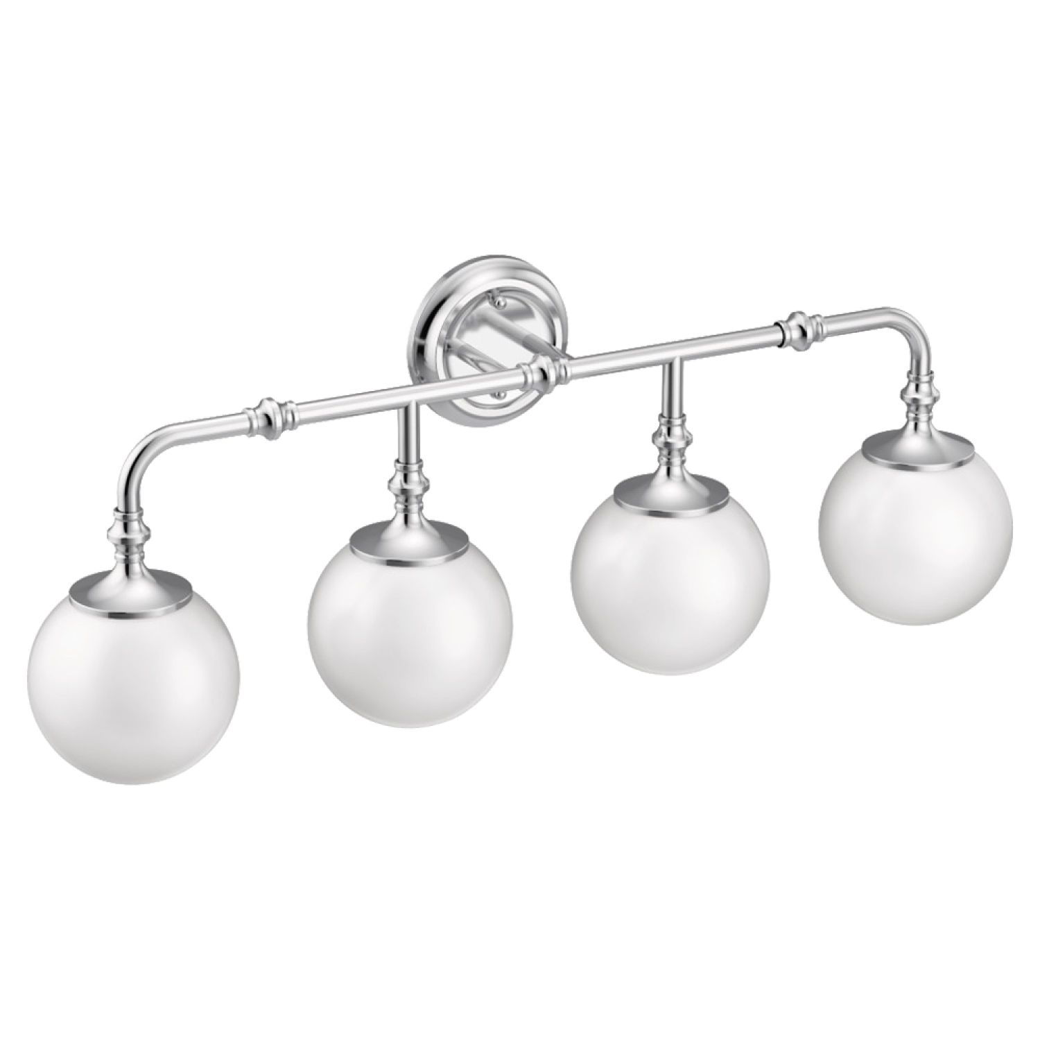 Moen YB0564CH Moen YB0564CH CSI Colinet Four Globe Bath Sconce Light, Chrome