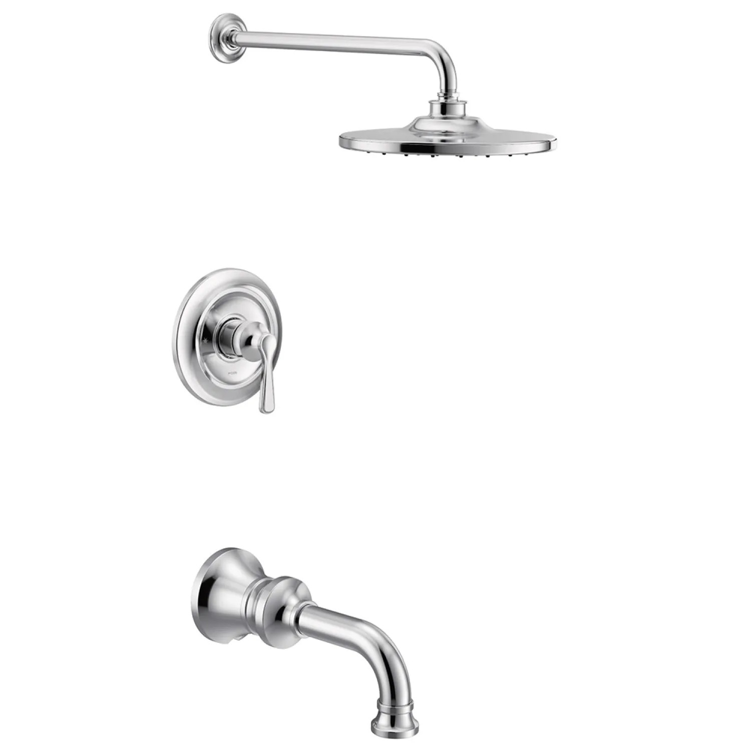 Moen UTS344303 Moen Colinet M-Core 3-Series Tub/Shower Faucet with 2.5 GPM Rainshower, 1-Function, Single Lever Handle, M-PACT, Immersion, Chrome - UTS344303