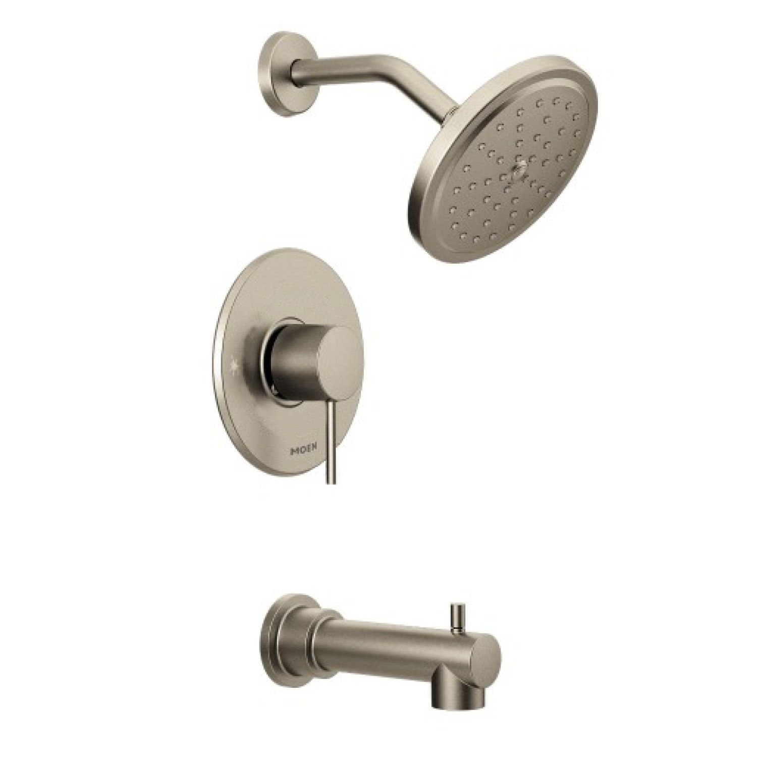Moen UT3293EPBN Moen Align M-Core 3-Series Tub/Shower Faucet with 1.75 GPM Rainshower, 1-Function, Single Lever Handle, M-PACT, Immersion, Brushed Nickel - UT3293EPBN